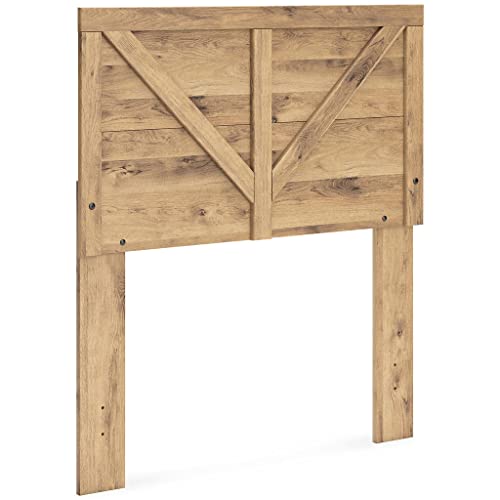 Signature Design by Ashley Larstin Rustic Crossbuck Panel Headboard ONLY, Queen, Light Brown