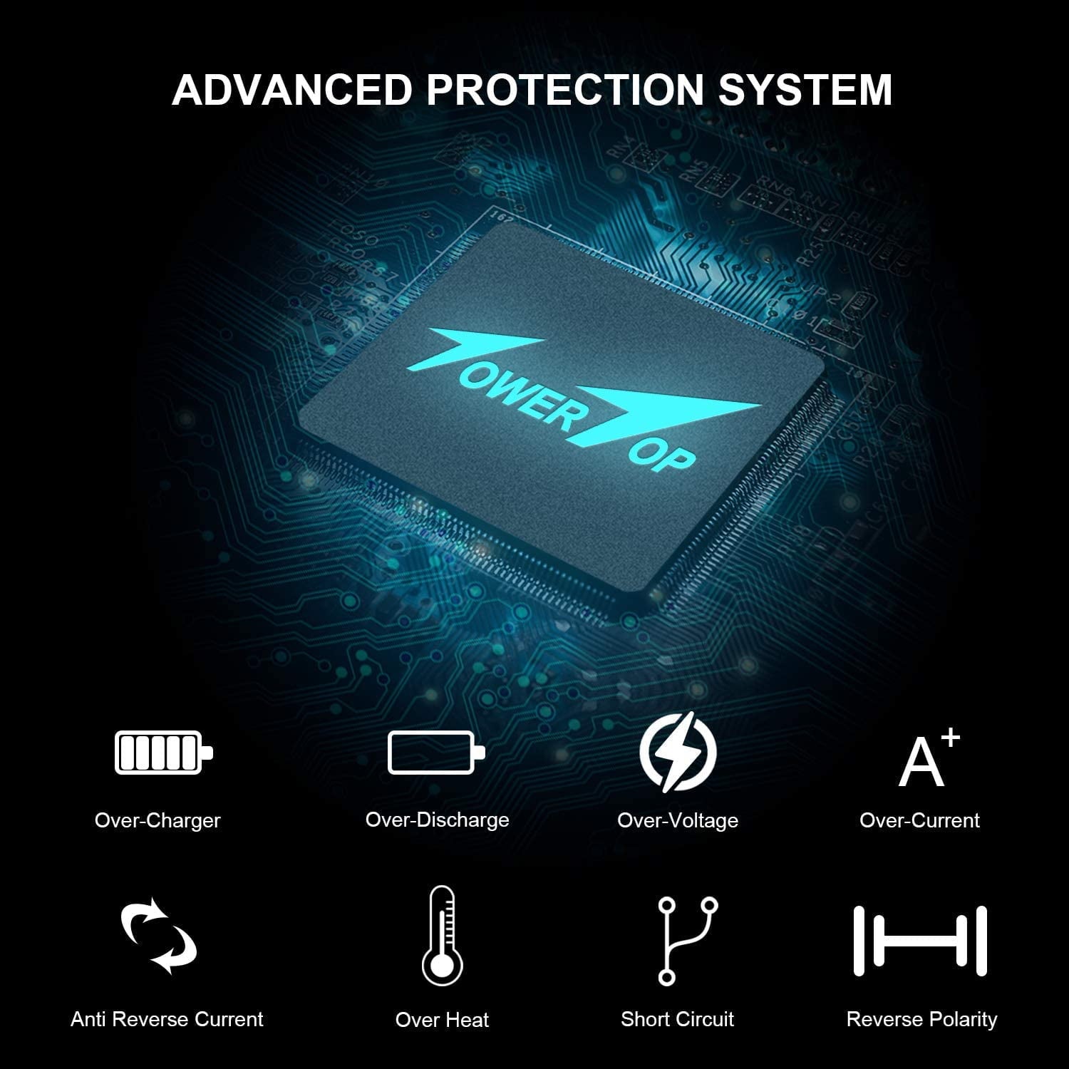 Towertop 12V 2/8/15A Smart Battery Charger/Maintainer Fully Automatic with Winter Mode