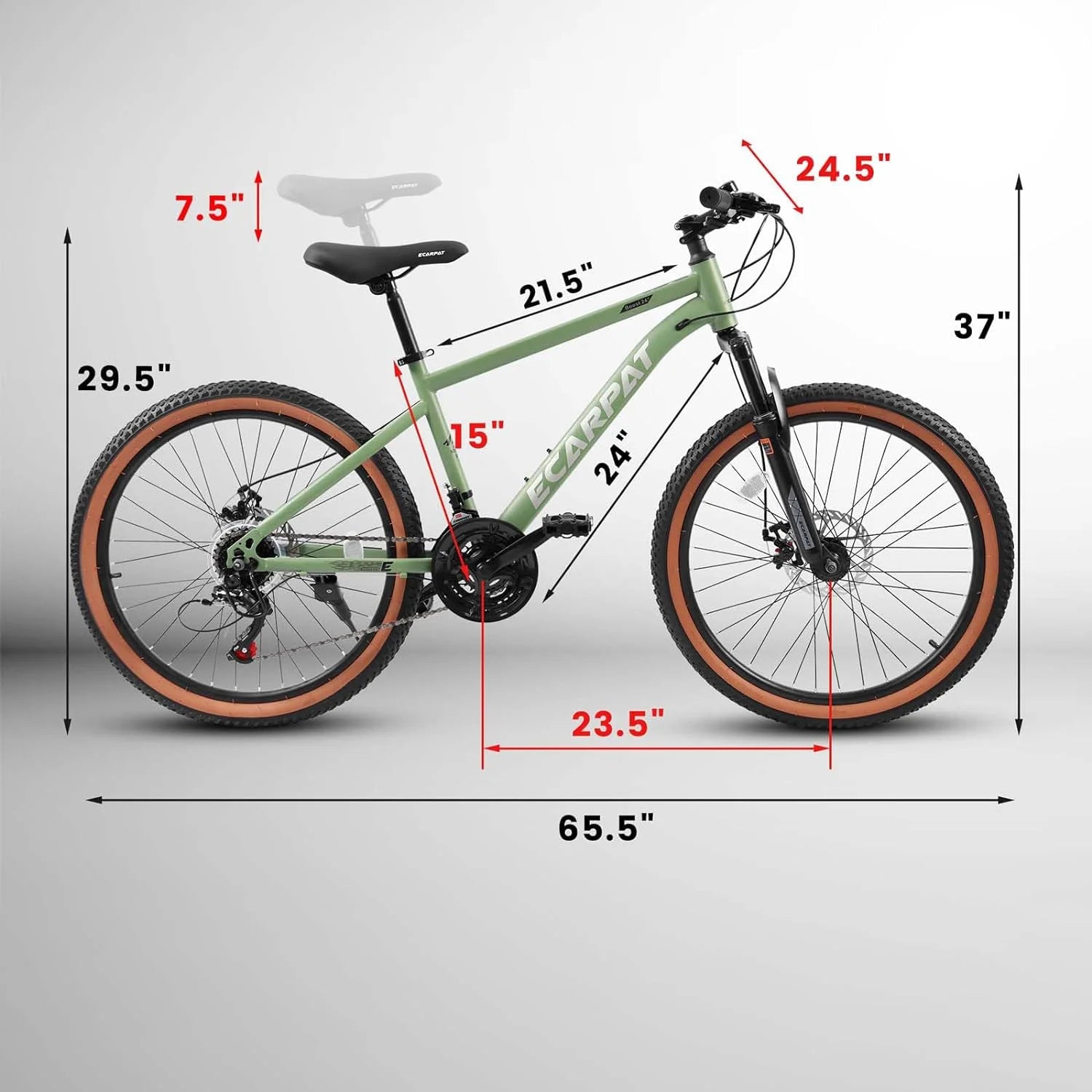 UPYOOE Mountain Bike, Carbon Steel Frame with 24
