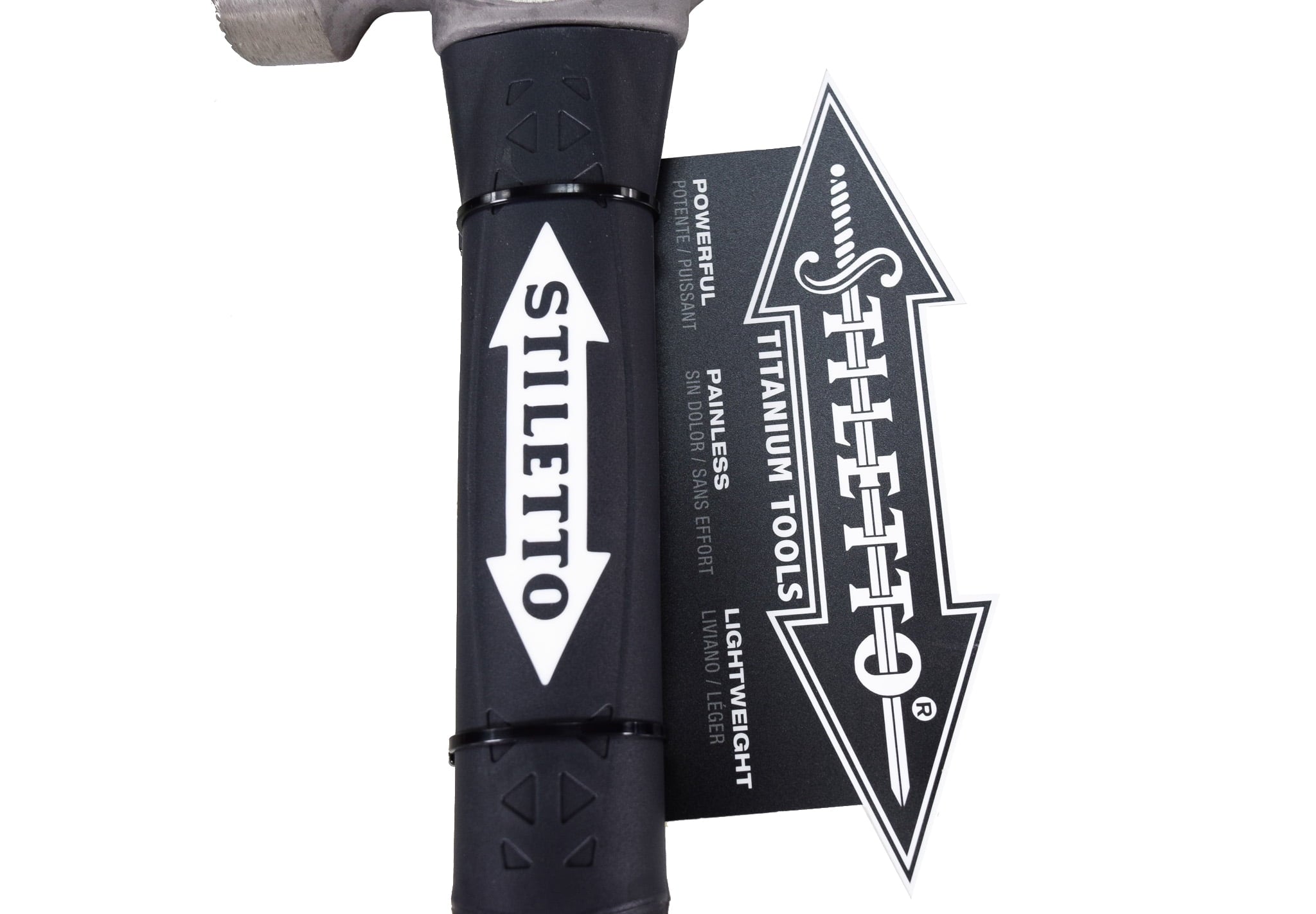 Stiletto-TI12MCF 12 oz Titanium Milled Face Hammer with 18 in. Hybrid Fiberglass Handle