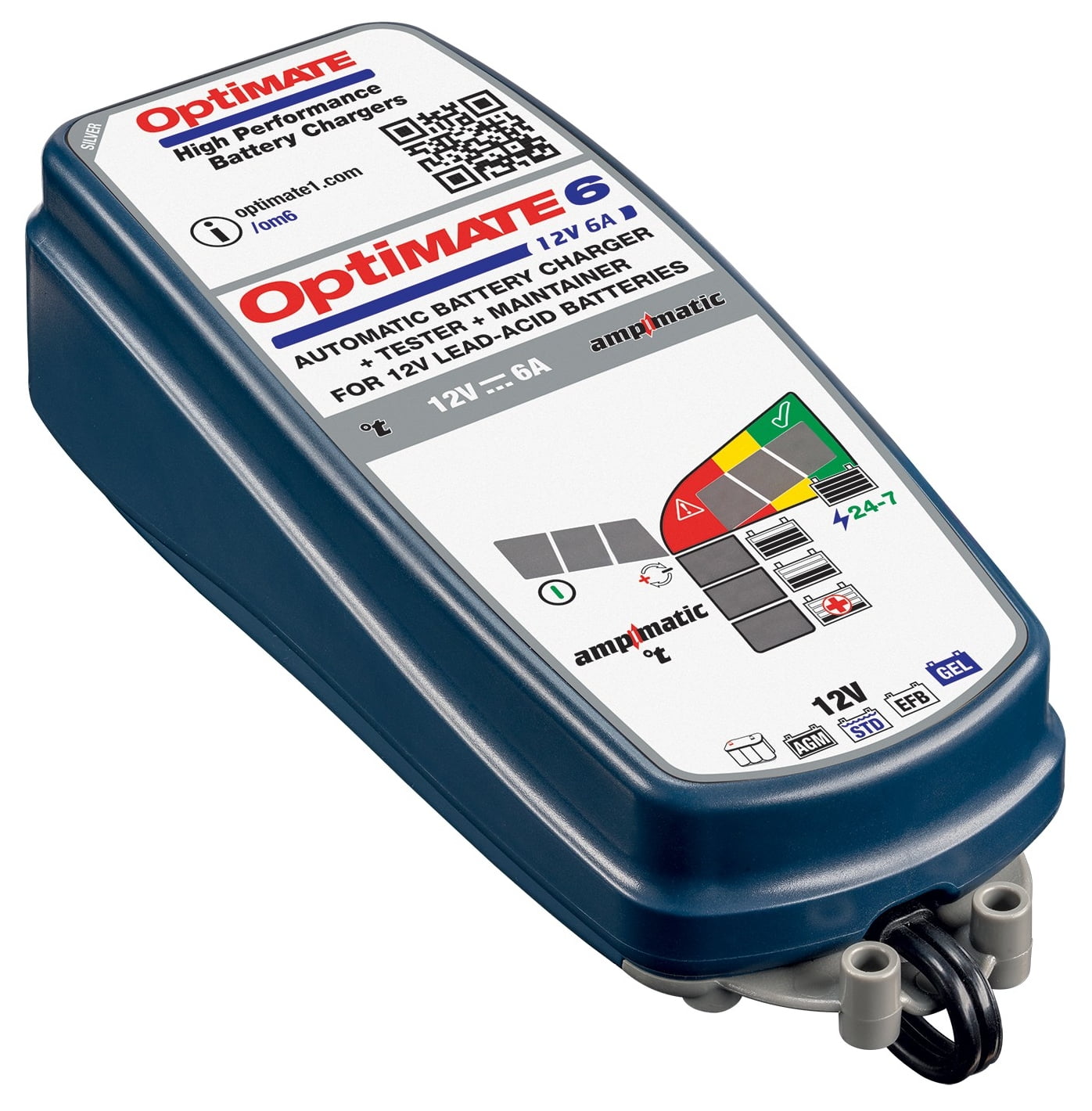 Tecmate OptiMate 6 Ampmatic 12V Battery Charger & Maintainer (TM-361)