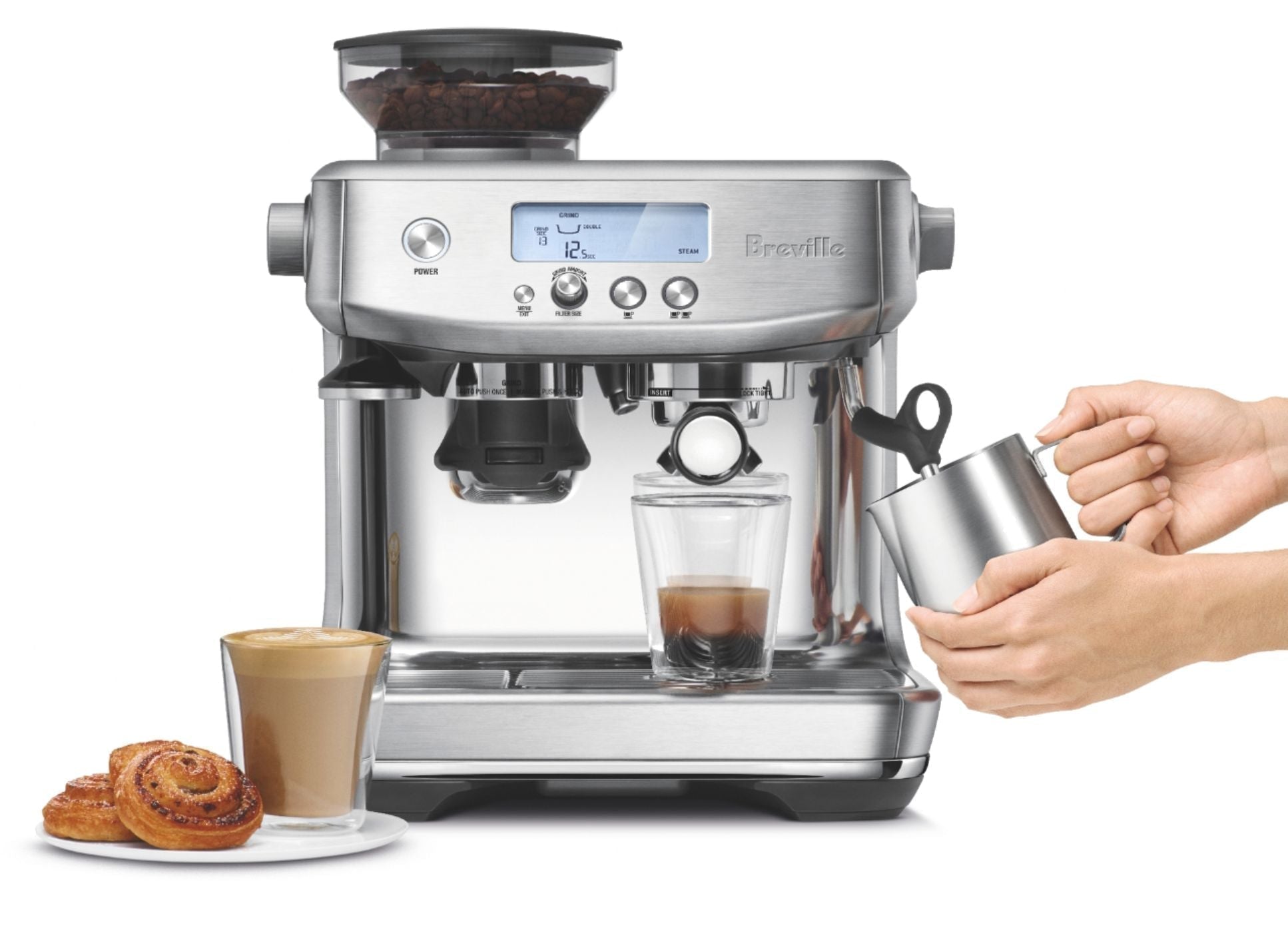 Breville BES878BSS The Barista Pro Espresso Machine - Stainless Steel