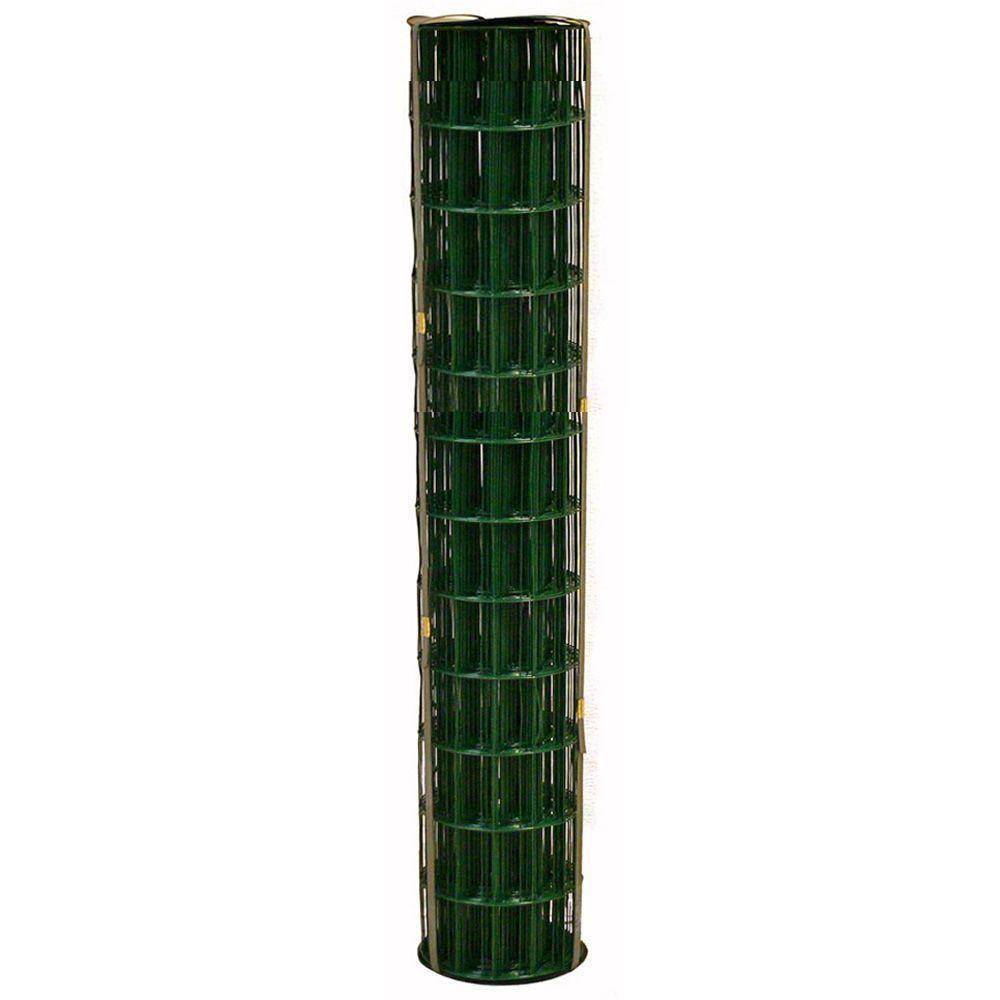 allFENZ 4 ft. x 100 ft. 14-Gauge Green PVC-coated Welded Wire