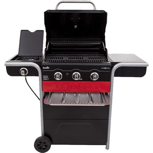 Char-Broil - Gas2Coal Hybrid Grill - Black/Red
