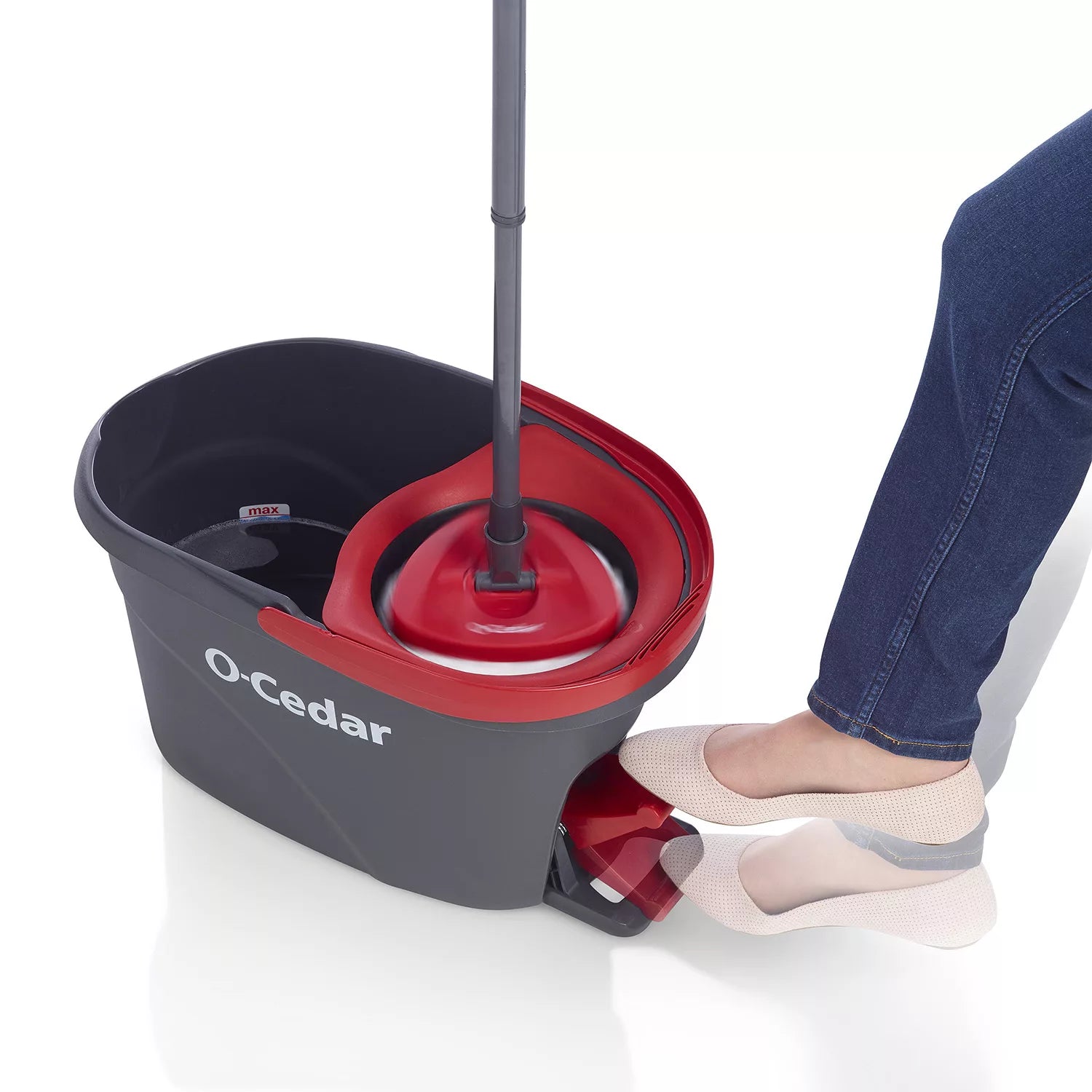 O-Cedar Easy Wring Spin Mop and Bucket System with 3 Extra Refills💝 Last Day For Clearance