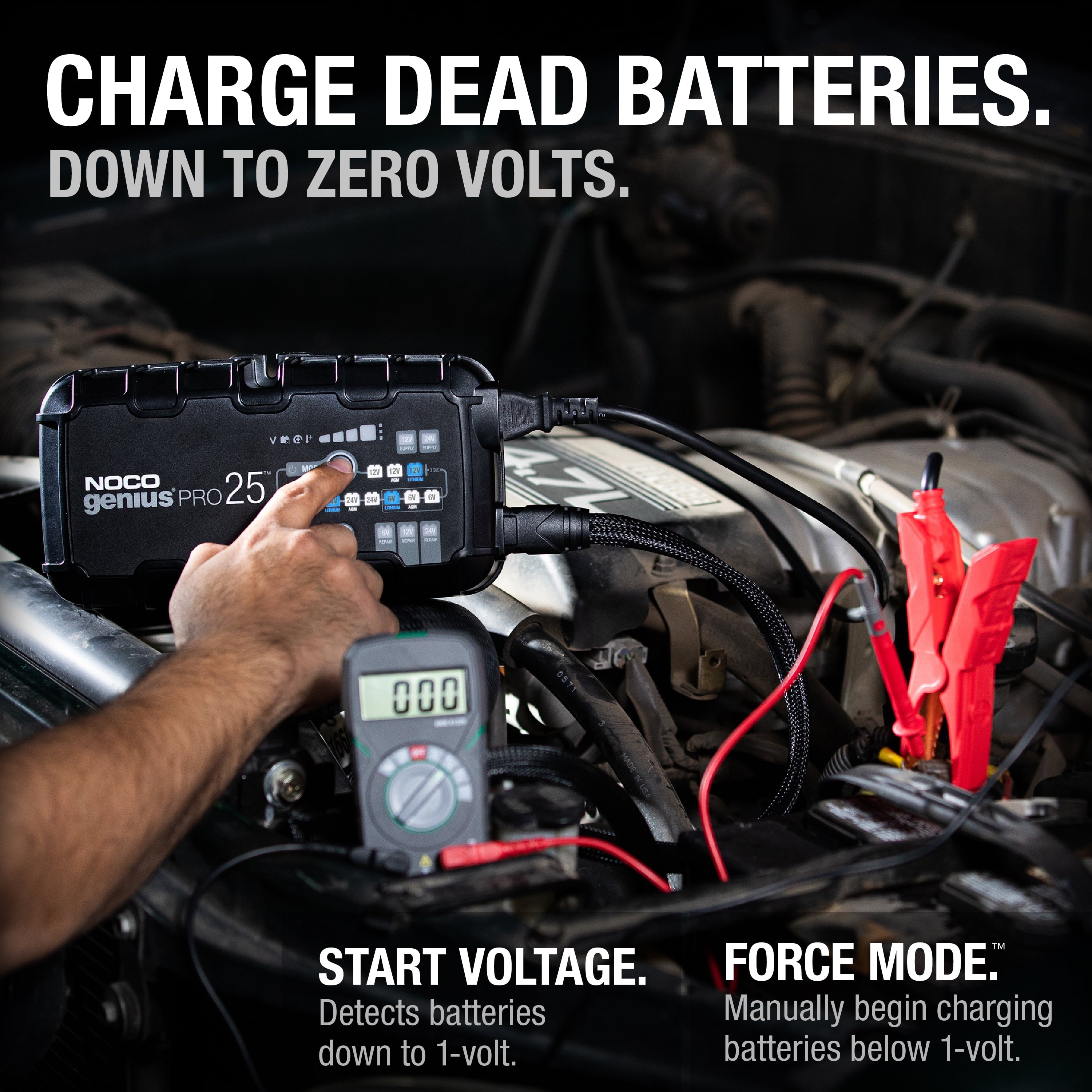 NOCO GENIUSPRO25 25A 6V/12V/24V Professional Smart Battery Charger and Maintainer