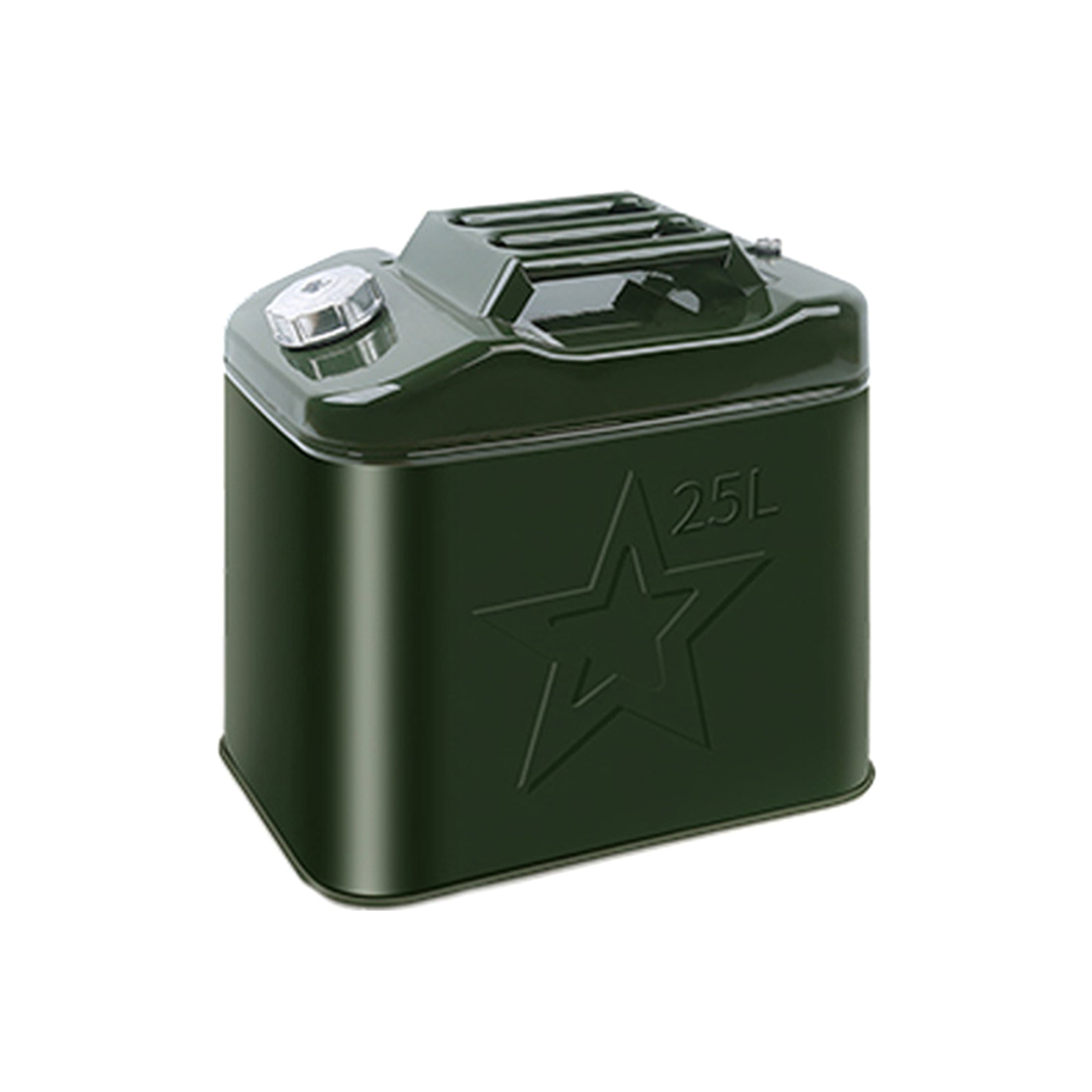 MoreChioce 25L Metal Jerry Can Car Canister Holder Storage Tank with 3 Handles for Water Petrol Oil Water Alcohol