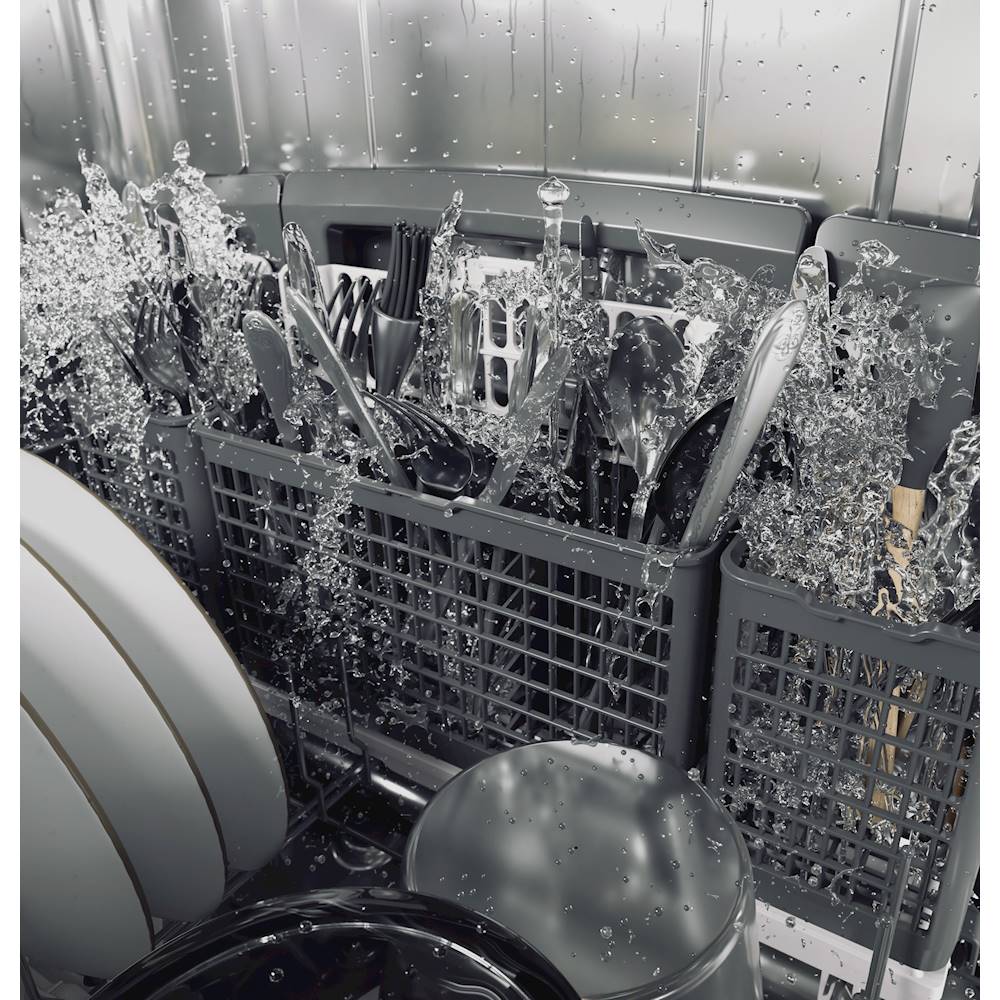 Café - Top Control Built-In Dishwasher with Stainless Steel Tub, 3rd Rack, 39dBA - Matte white