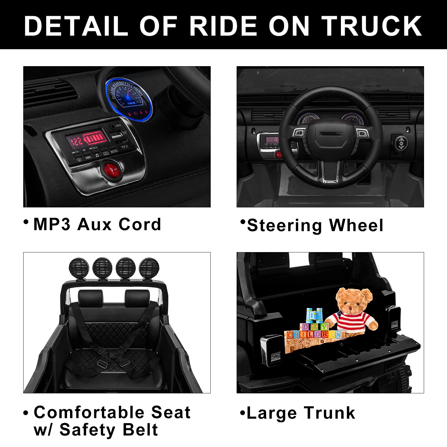 OTTARO Electric Motorized Vehicles Suspensionuff08Black