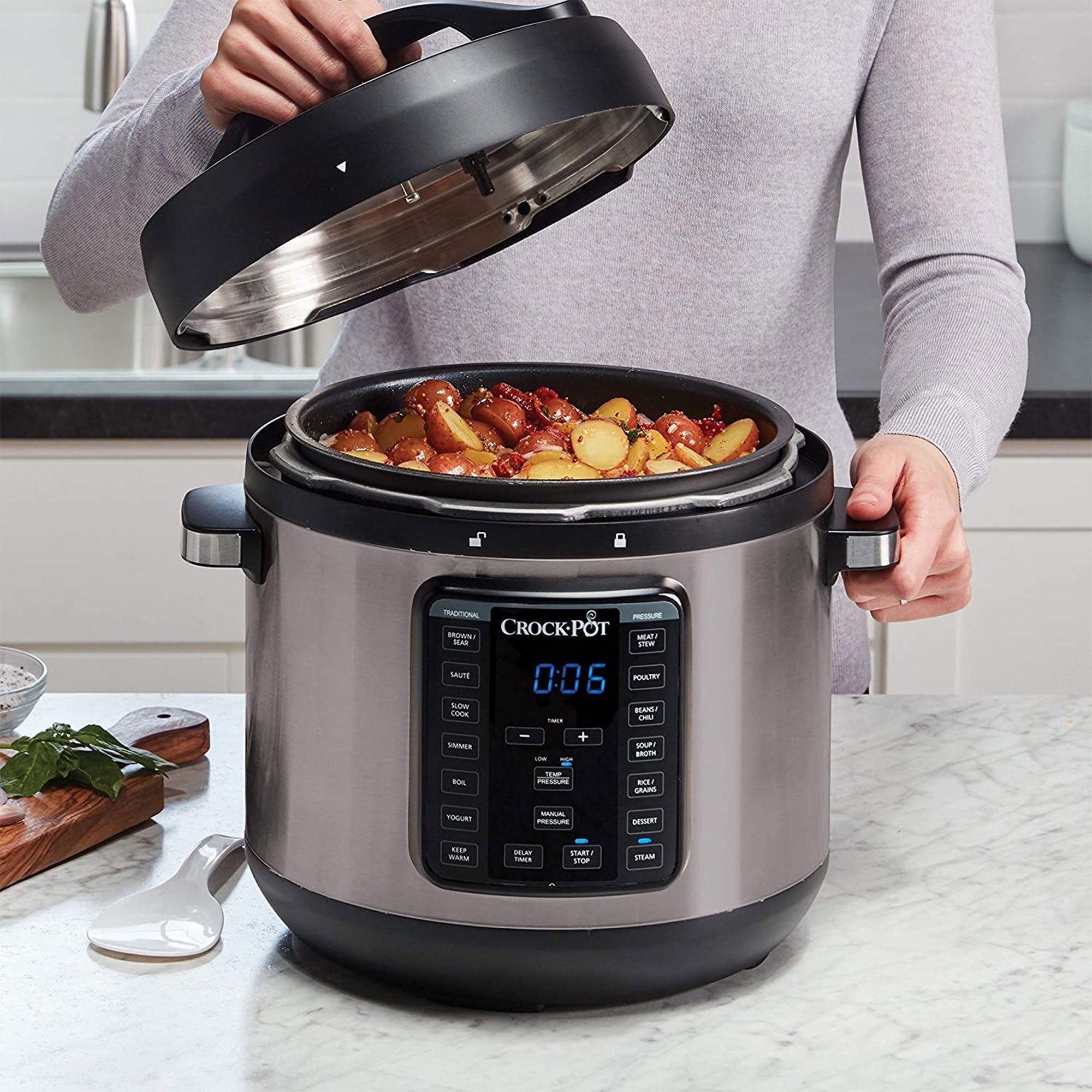 Crock-Pot 8qt 13 Program Crock Pressure Cooker w/ Lid, (Open Box)