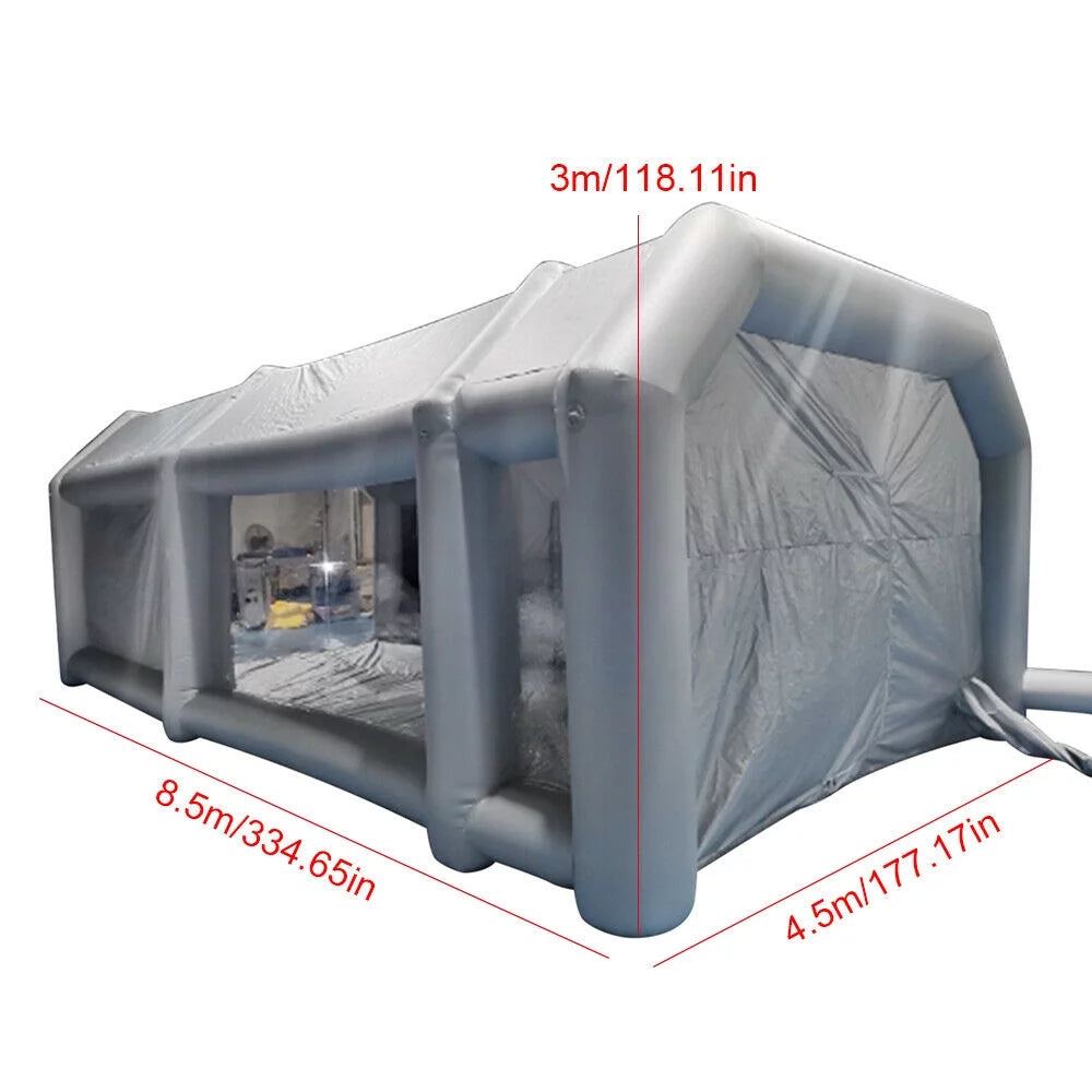 Inflatable Spray Booth Tent Car Paint Portable Cabin 2 Filter Inflatable Paint Booth Spray Booth Tent Car Paint Car Spray Booth Paint Booth Booth Tent Car Workstation Air Filter 28x15x10FT