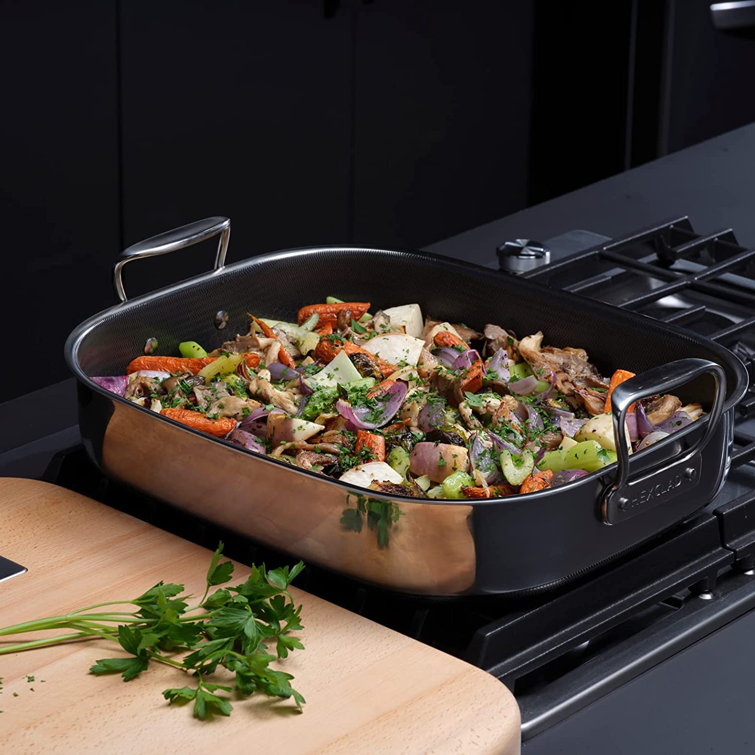 HexClad Non Stick Induction Compatible Stainless