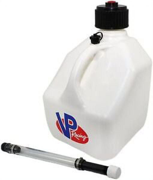 VP 4172 + 3046B 3 Gallon White Portable Utility Jug Container With Container Hose - Quantity of 2