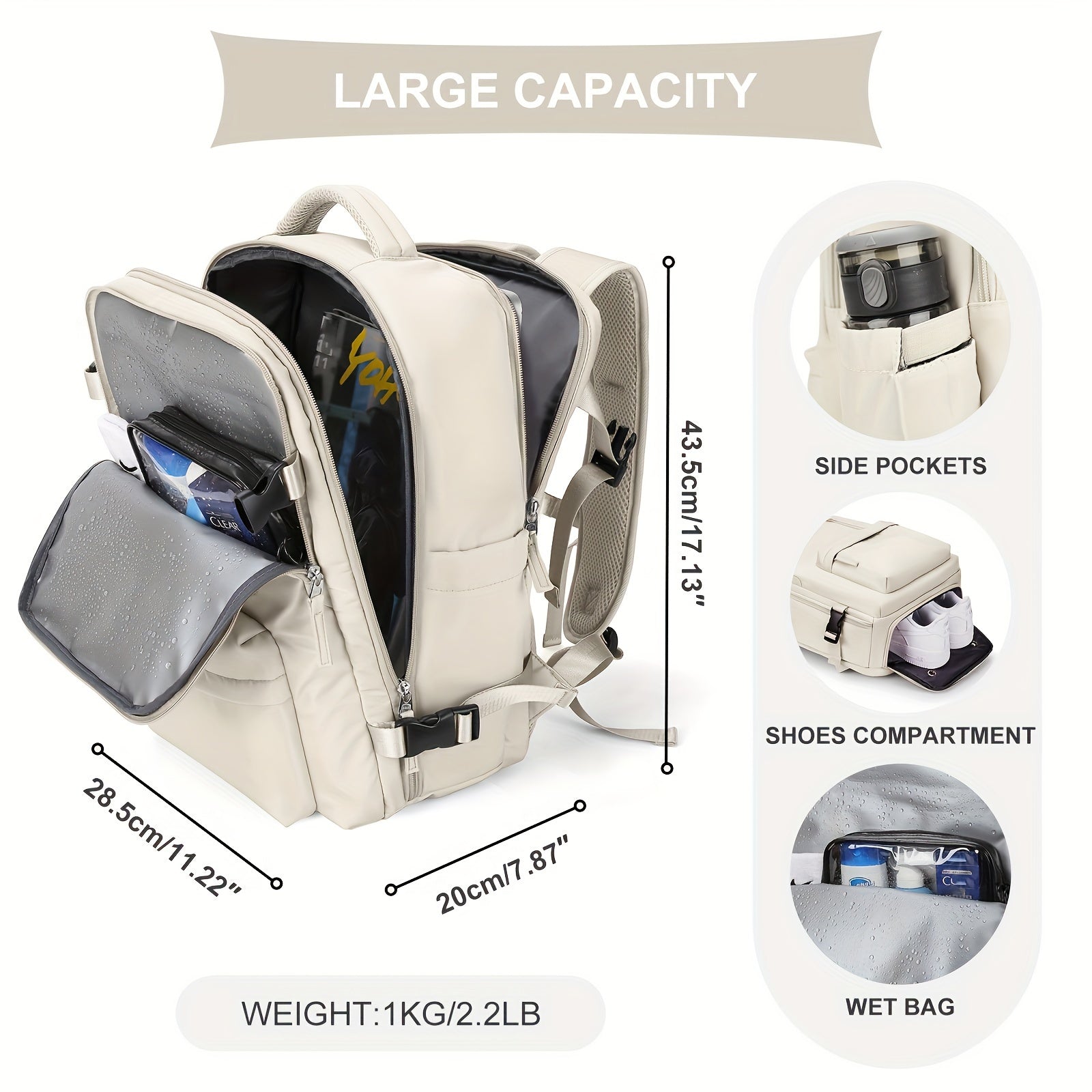 Multi-Pocket Travel Backpack