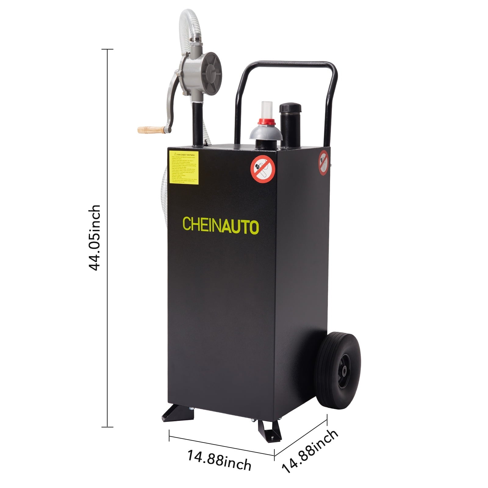 30 Gallon Gas Caddy - Portable Fuel Tank with Pump and Wheels Portable Fuel Storage Tank for Car, Lawnmower, ATV, Boat, Motorcycle