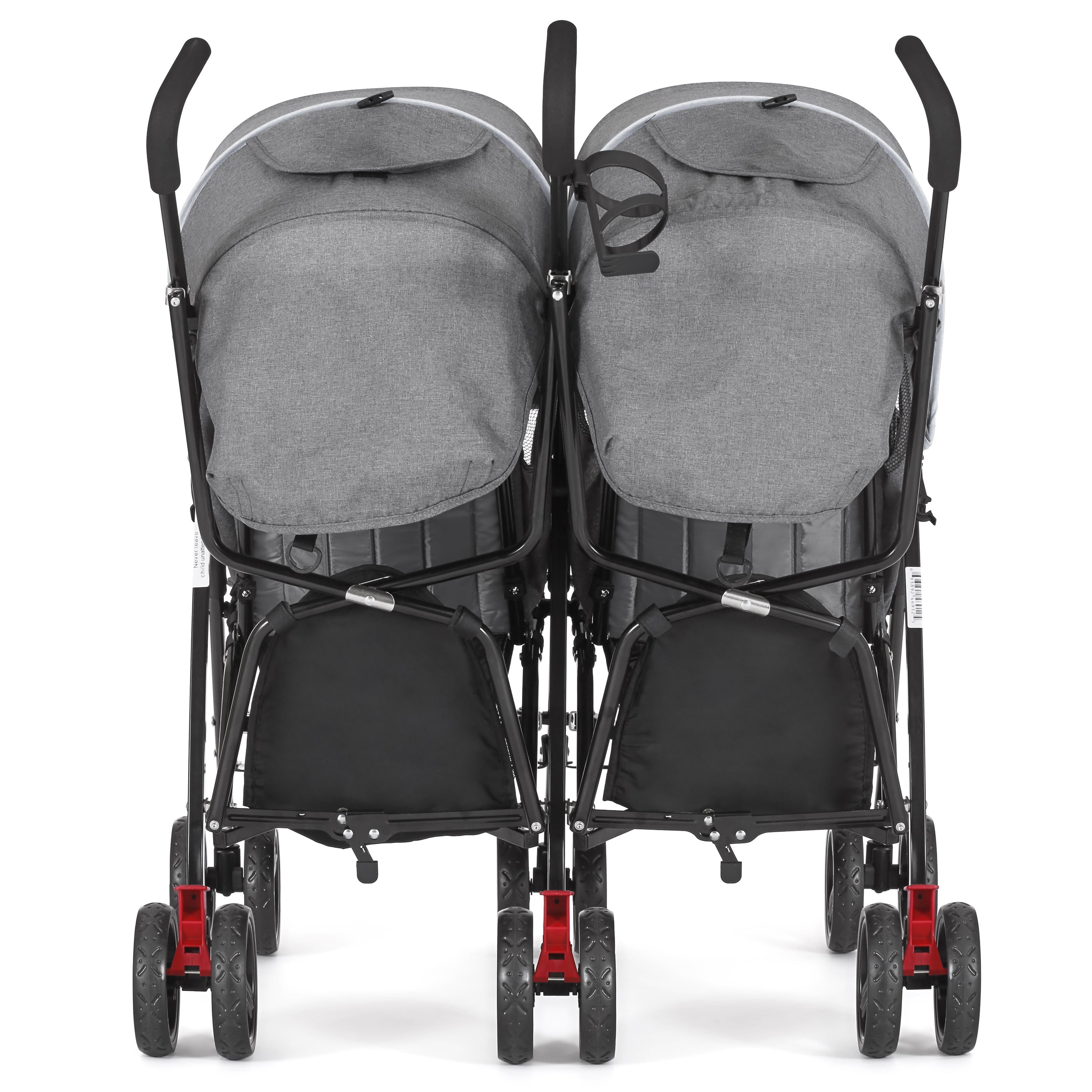 Dream On Me Volgo Twin Umbrella Stroller, Dark and Light Grey
