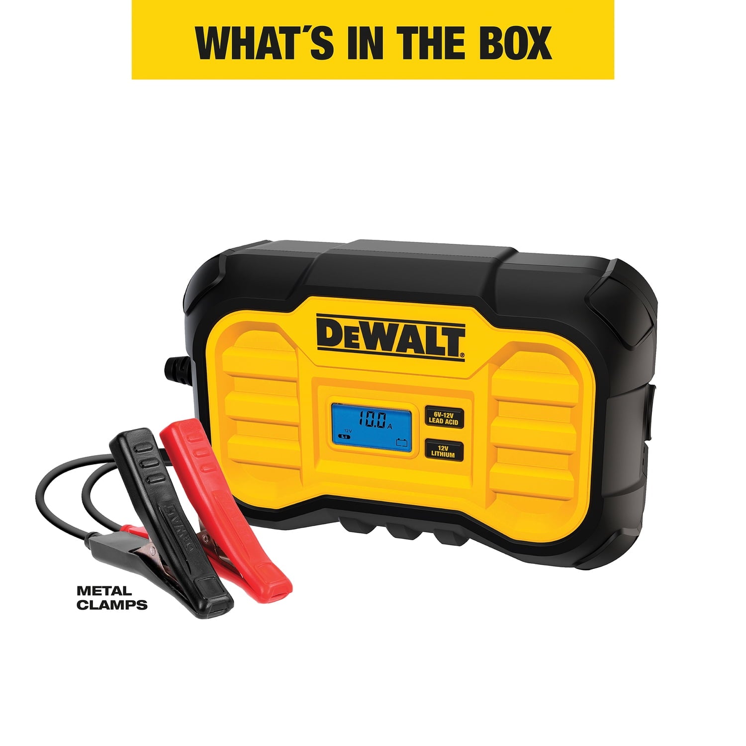 DEWALT DXAEC10 Professional 6-Volt/12-Volt 10-Amp Automatic Battery Charger/Maintainer, DXAEC10