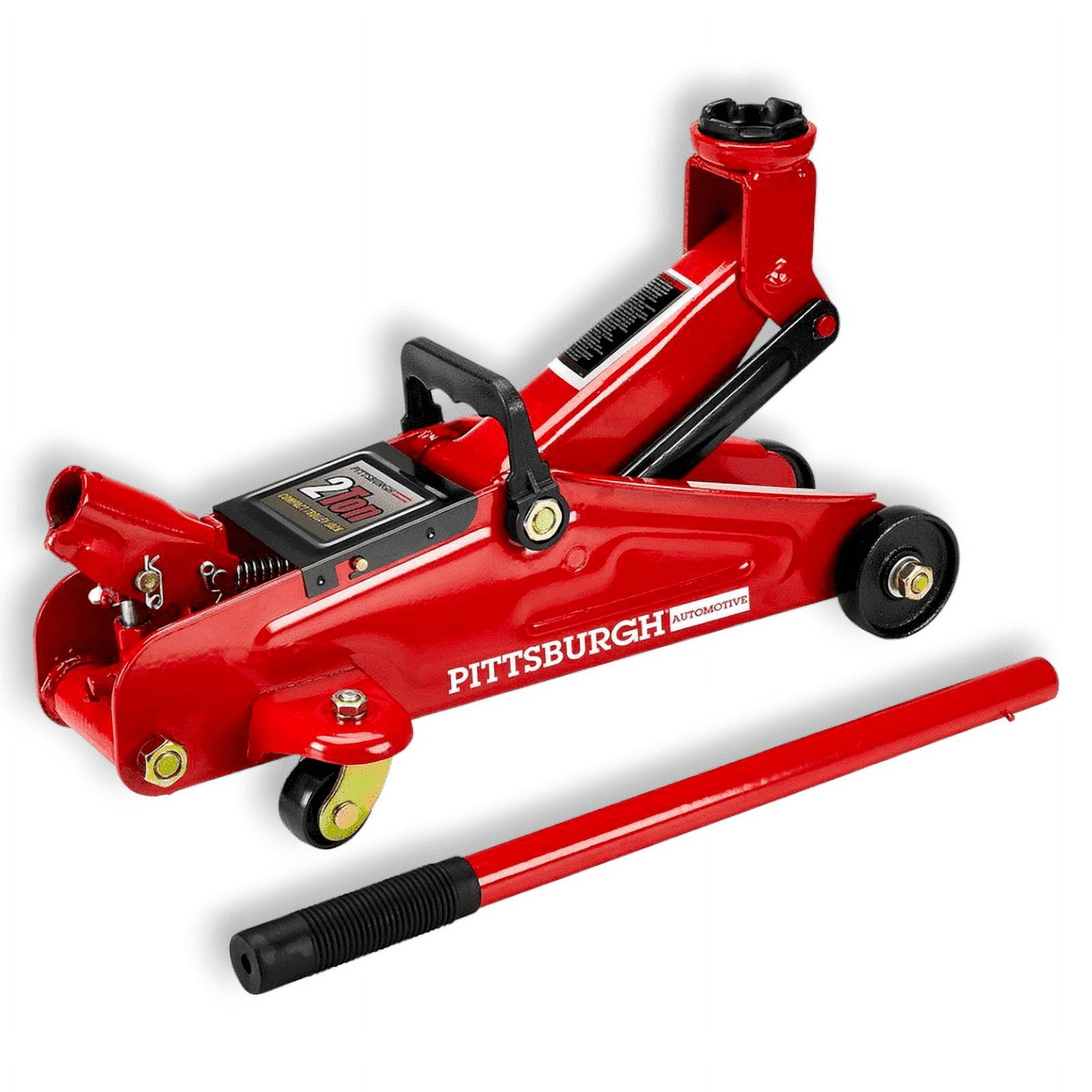 Low Profile Floor Jack 2 Ton Trolley Jack 4000LBS Capacity Heavy Steel Jack 5-3/8