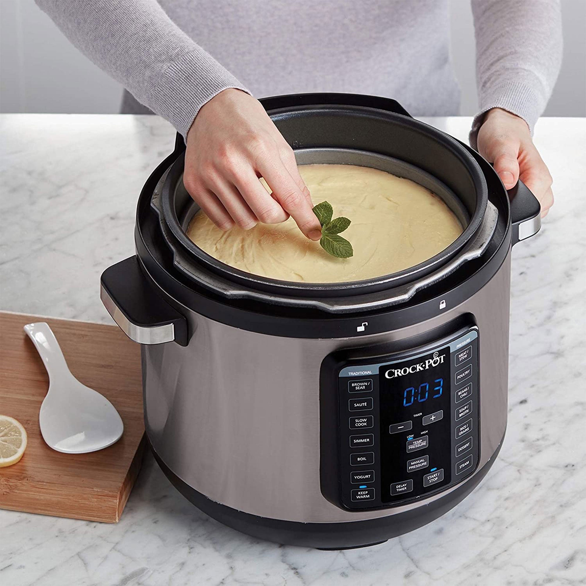 Crock-Pot 8qt 13 Program Crock Pressure Cooker w/ Lid, (Open Box)