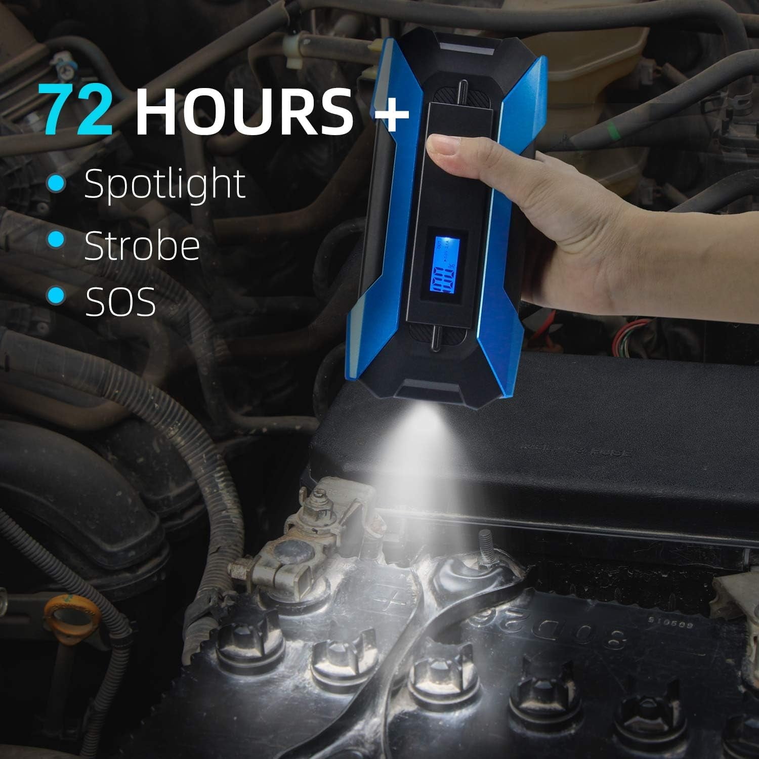 12V Car Jump Starter Booster 10000mAh Auto Jumper Battery USB Power Bank Charger