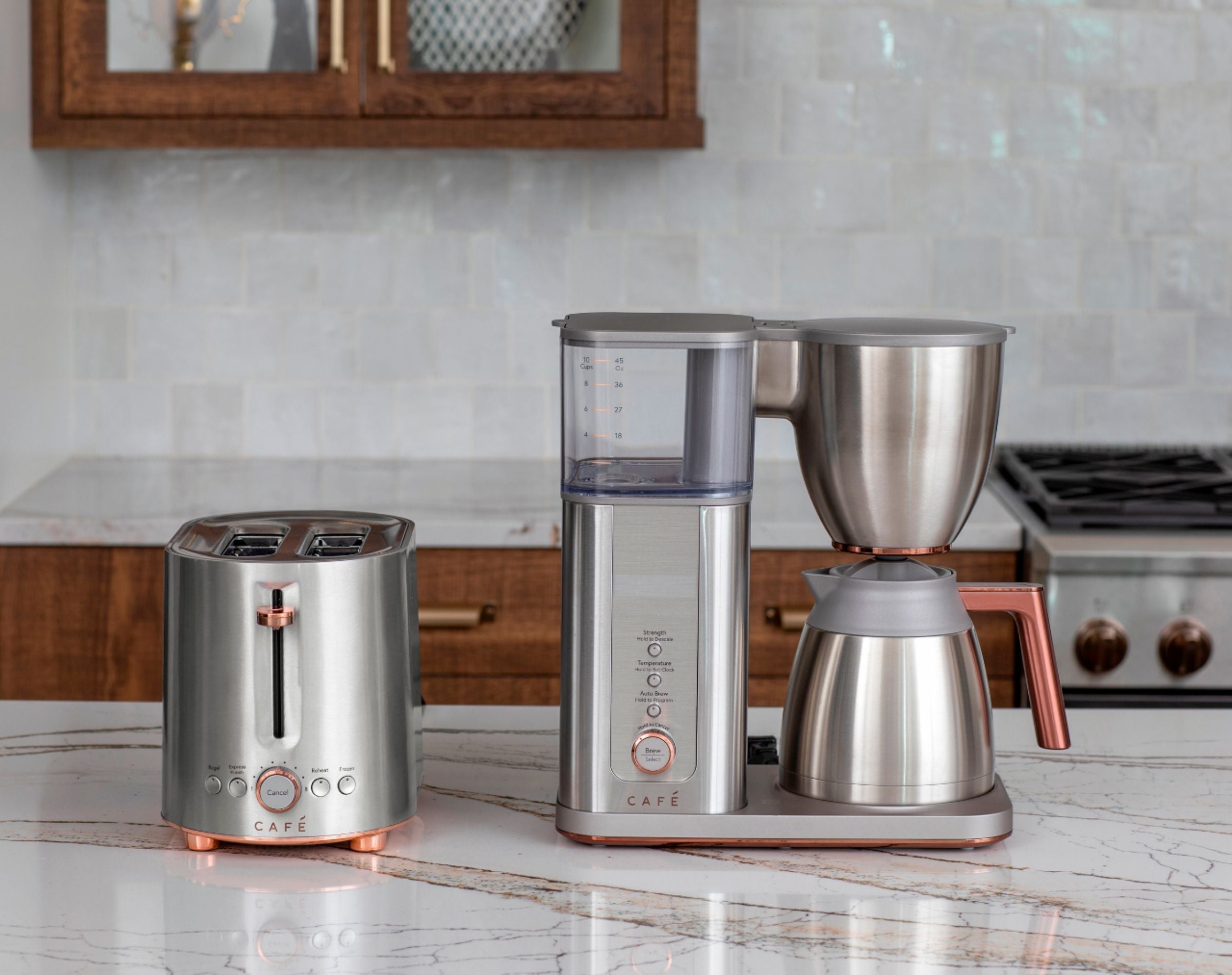 Café - Smart Drip 10-Cup Coffee Maker with WiFi - Brushed Stainless