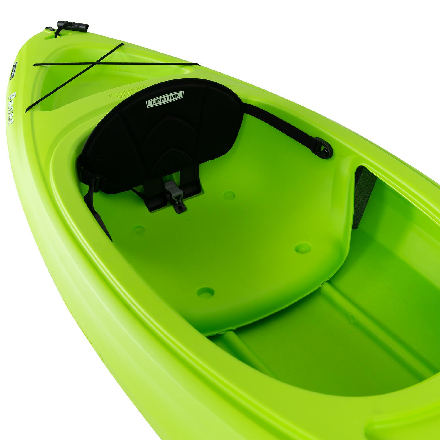 Lifetime Pacer 8 ft Sit-In Kayak (Paddle Included)， Green