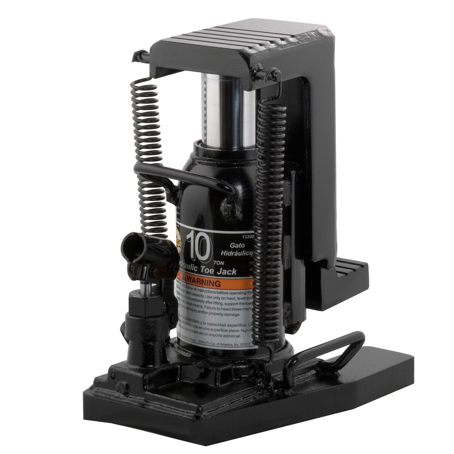 Omega 13200 Black Toe Jack - 10 Ton Capacity