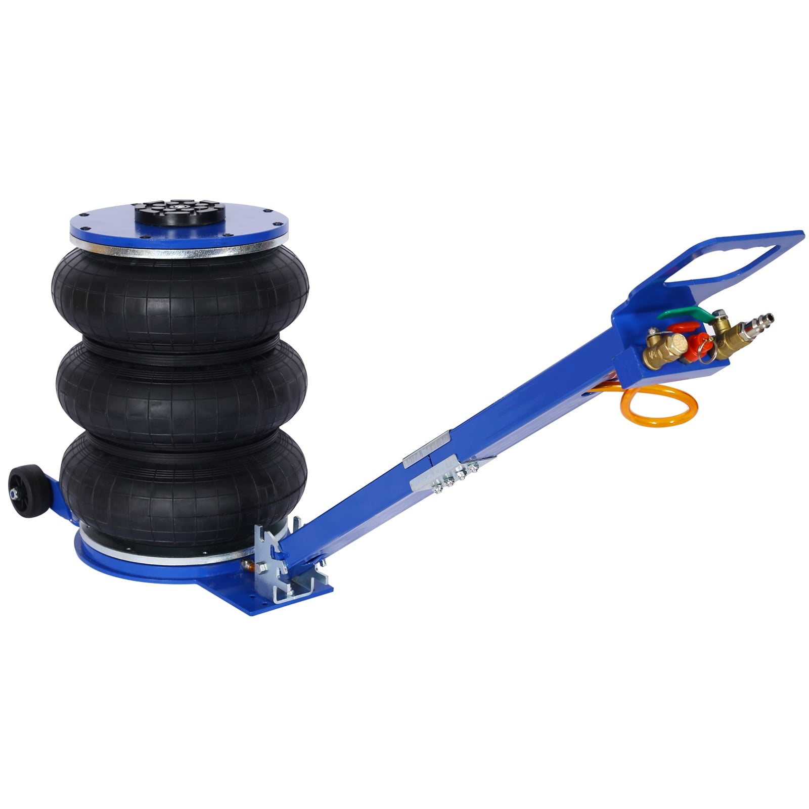 5T Triple Bag Air Jack ,Pneumatic Jack 3 bag ,lifting 16in capacity 5T 11000lbs,easy-collapsing Terrain,Blue color