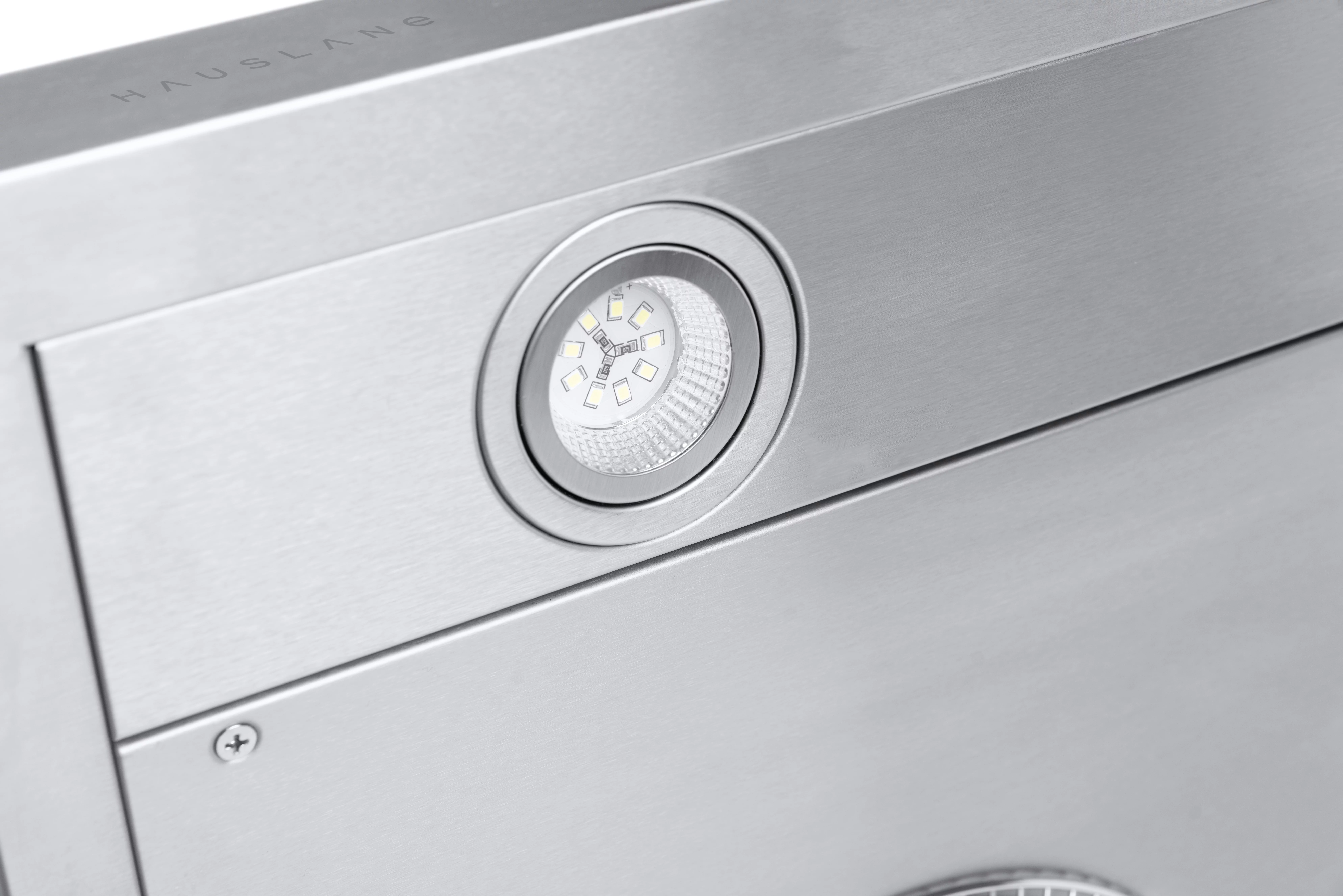 Hauslane|Chef Series C100 30-inch Under Cabinet Range Hood | Full Stainless Steel |Energy Efficient LED Lamps Essential Suction | Fits 6 Inch Round Ducts