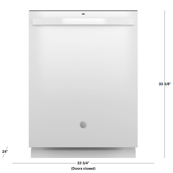 GE - Top Control Built-In Dishwasher with 3rd Rack, Dry Boost, 50 dBa - White