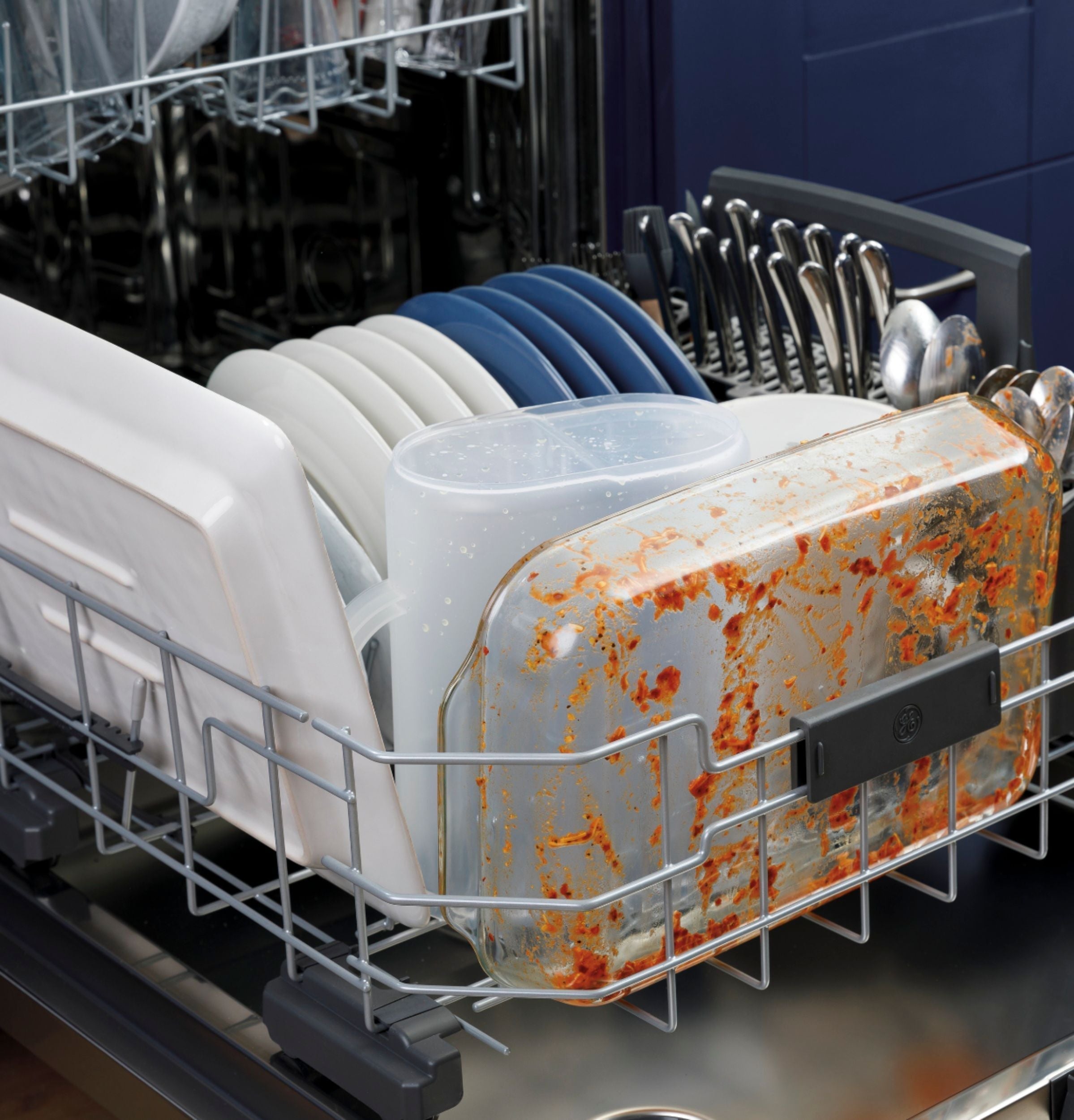 GE - Top Control Built-In Dishwasher with Stainless Steel Tub, 48 dBA - Slate