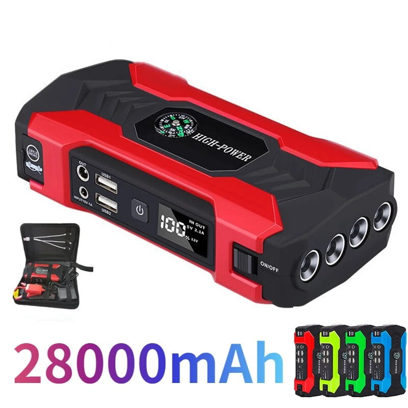 1000A Powerful Car Power Bank 12V Portable Booster Jump Starter Portable Car Jump Starter Powerbank Vehicle Auto Tools