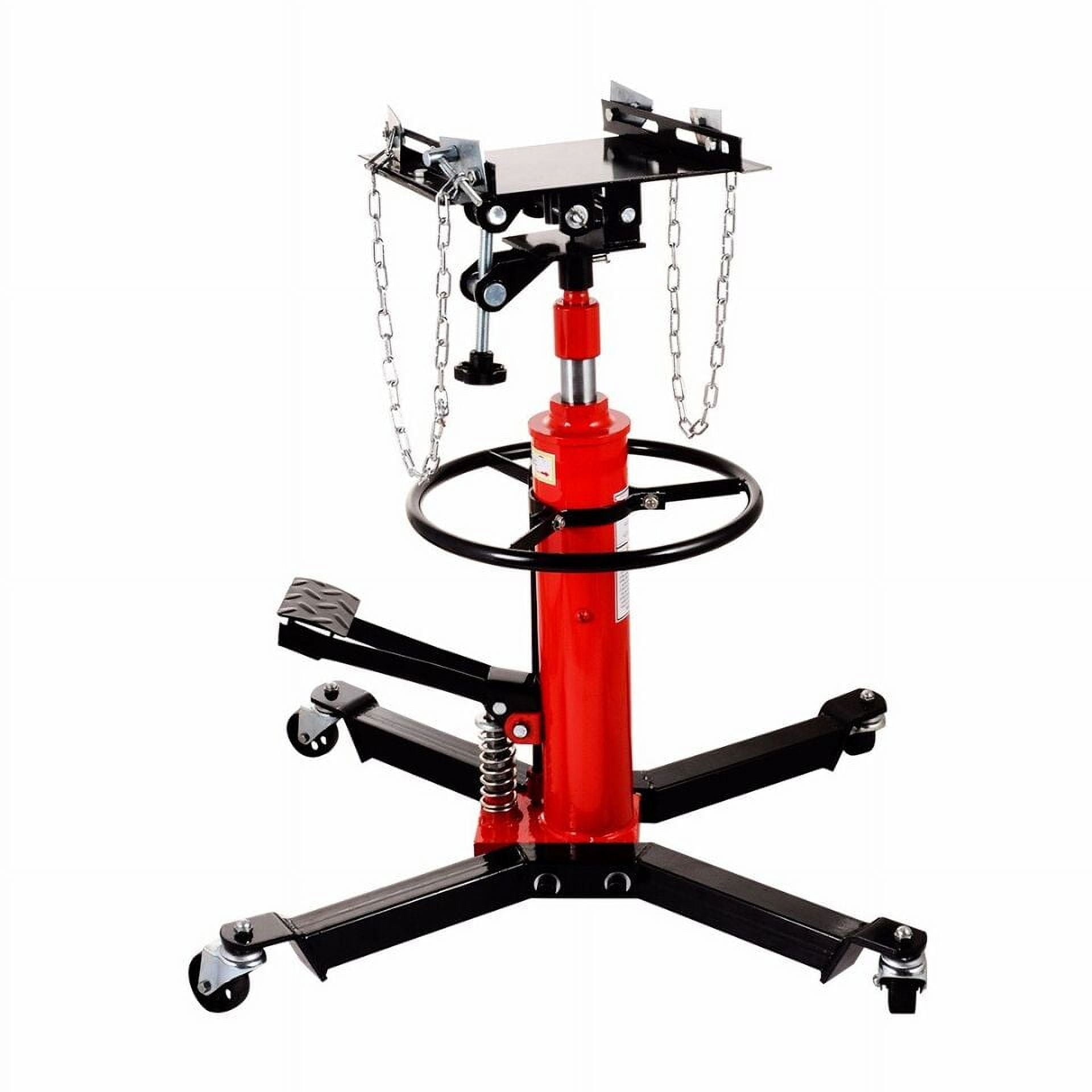 JSTUOKE Hydraulic Car Transmission Jack Vertical Lift,1660 Pounds,360°Rotating Wheel Lift,Red