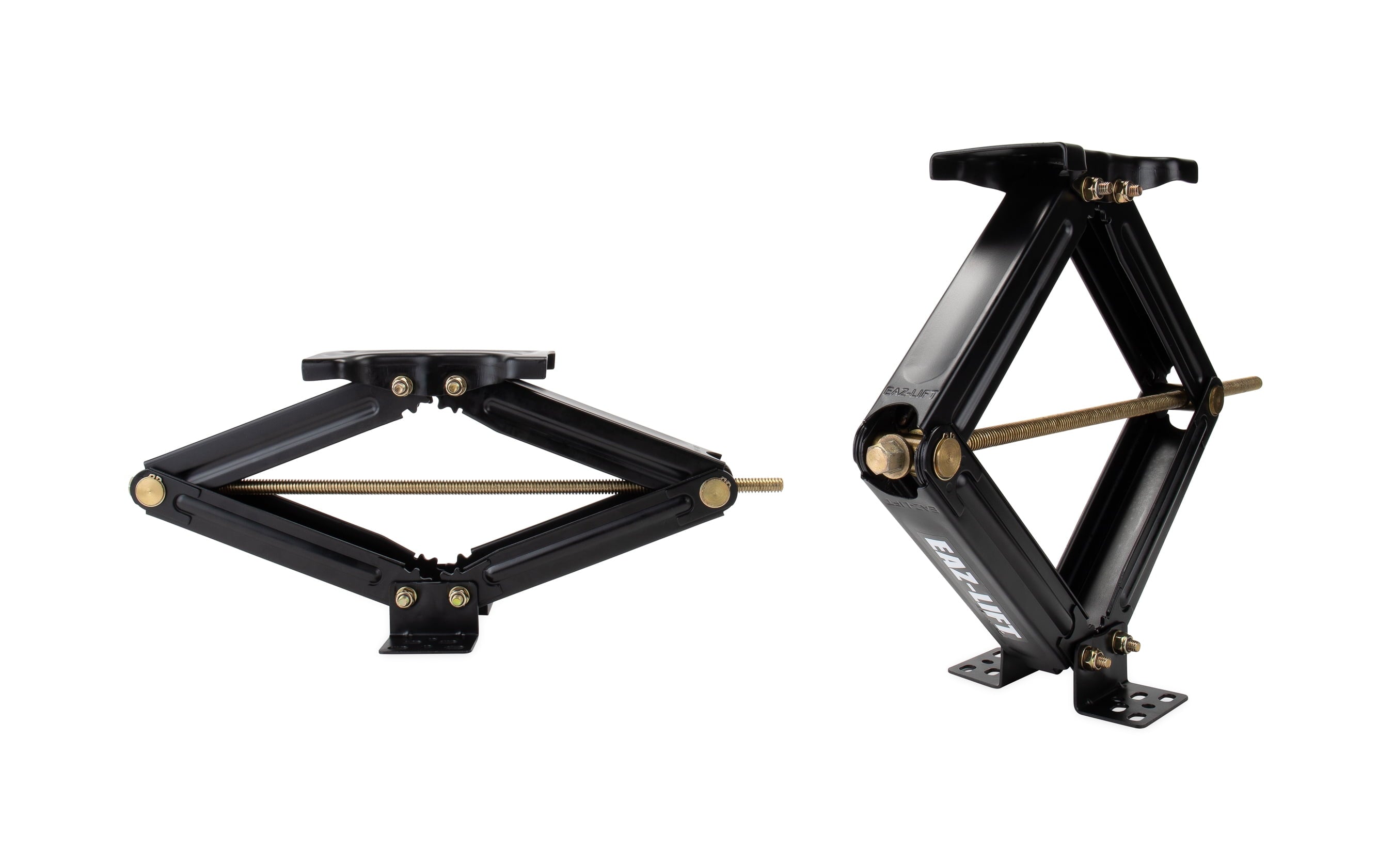 Camco Eaz-Lift Heavy-Duty Scissor Jacks | Certified 7,500lb Load Capacity | Powder-Coated, 2- Pack | 24-inch, Black(48830)