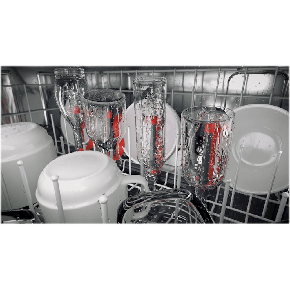 GE Profile - Hidden Control Built-In Dishwasher with Stainless Steel Tub, Fingerprint Resistance, 3rd Rack, 39 dBA - Stainless steel