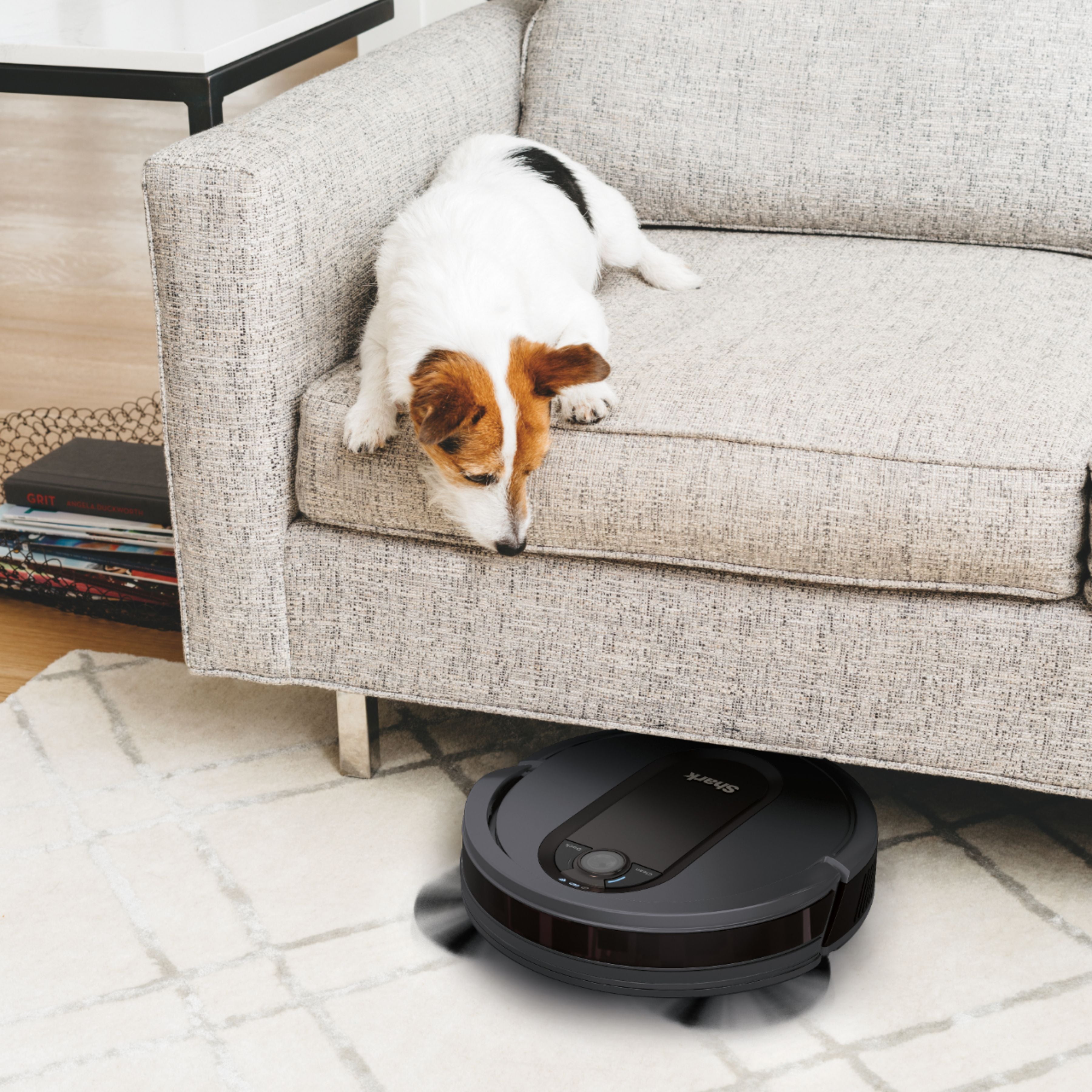 Shark - EZ Robot Vacuum RV912S with Self-Empty Base, Bagless, Wi-Fi - Dark Grey