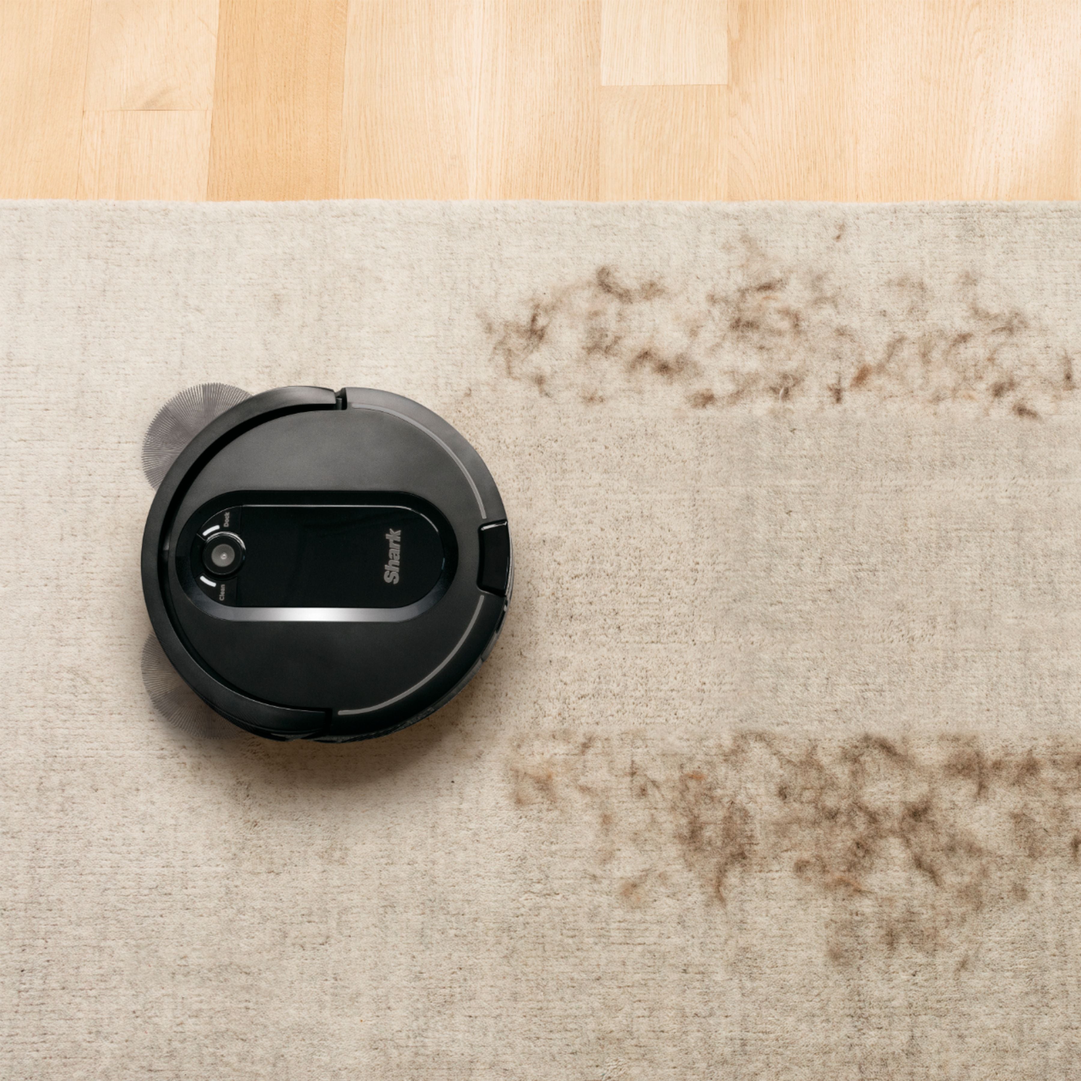 Shark - IQ Robot Self-Empty XL RV1001AE, Wi-Fi Connected, Robot Vacuum with Self-Cleaning Brushroll - Black