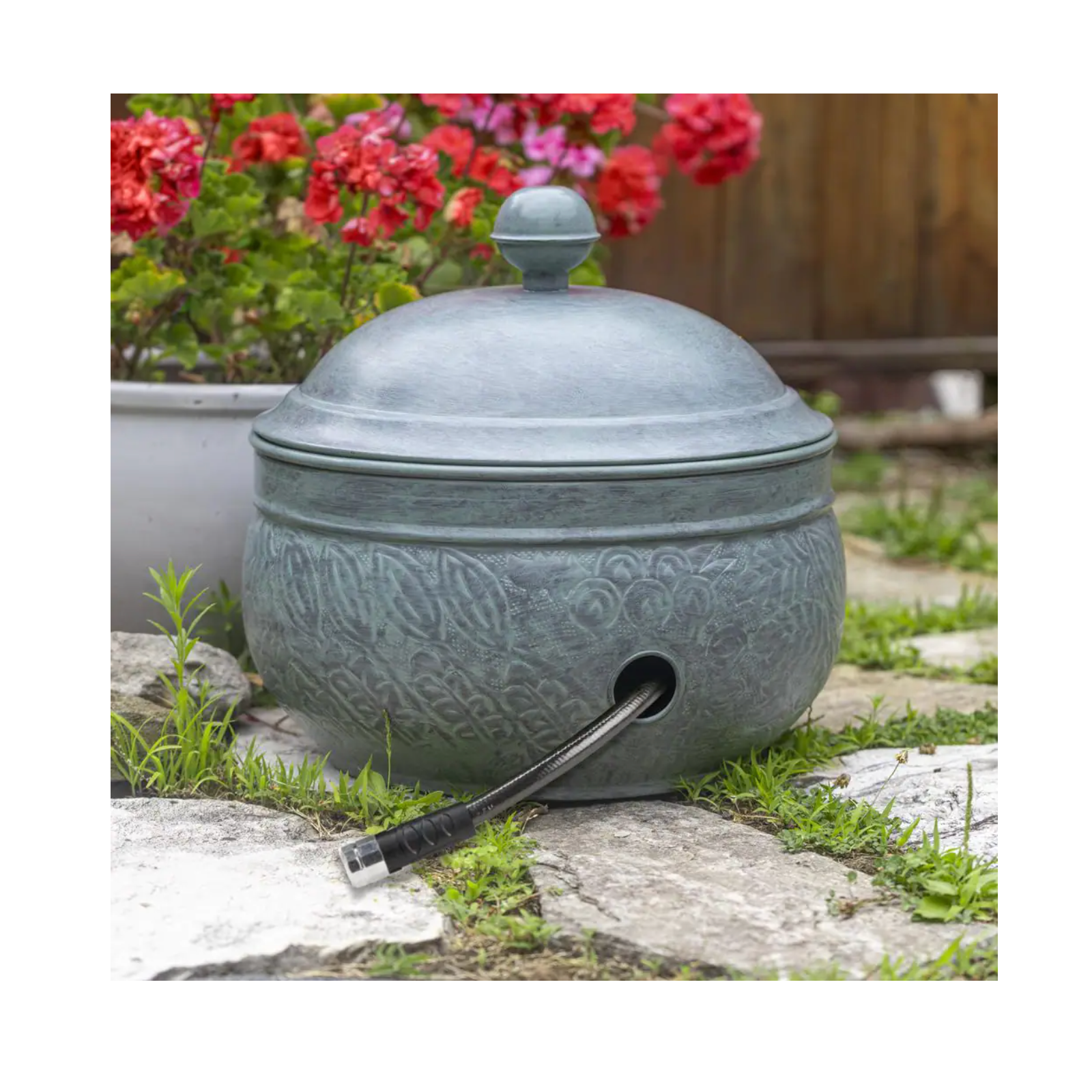 Good Directions Key West Hose Pot with Lid - Blue Verde