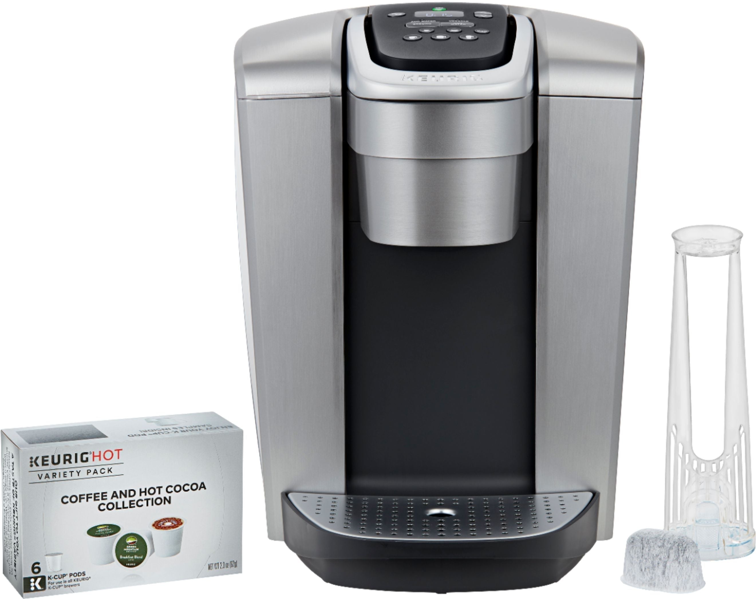 Keurig - K-Elite Single Serve K-Cup Pod Coffee Maker - Brushed Silver