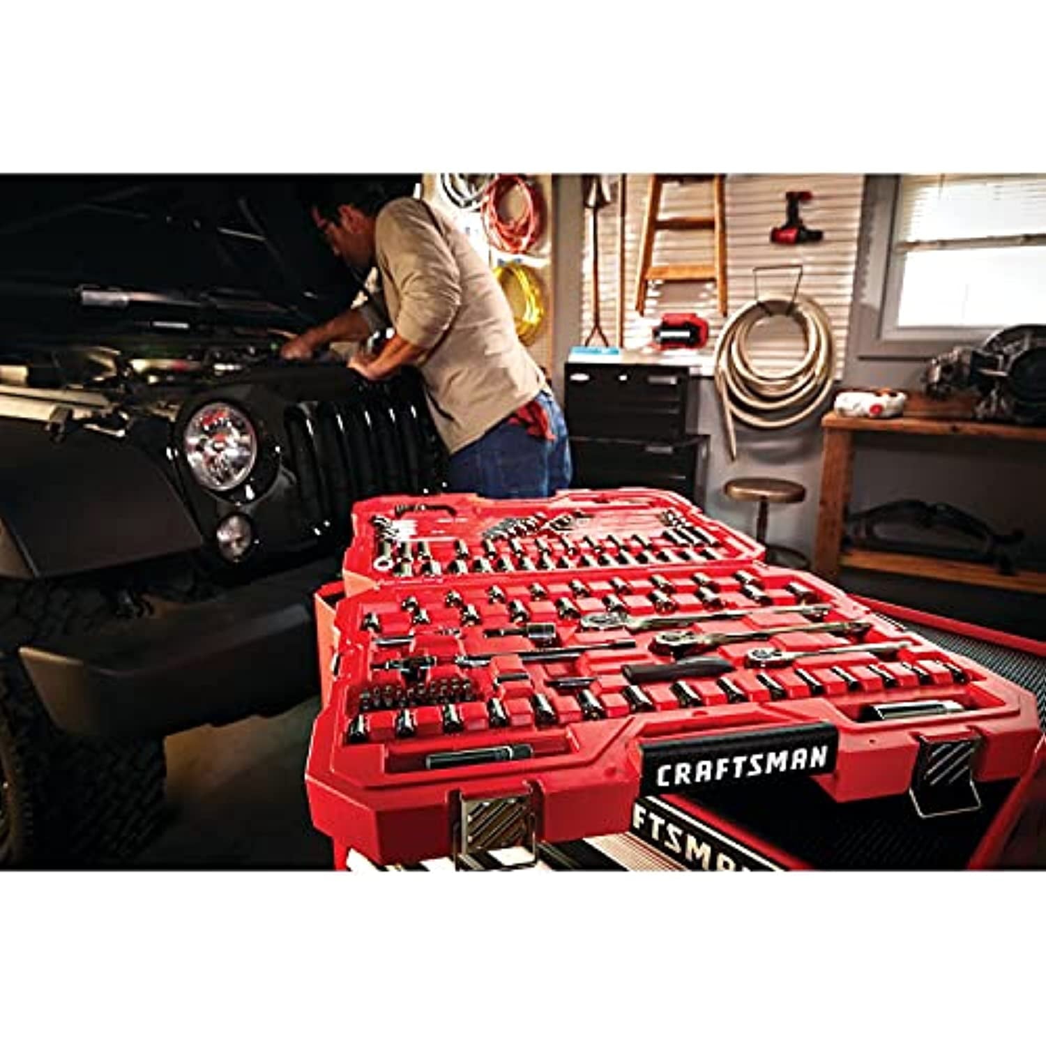 Craftsman 121 Piece SAE and Metric Chrome Mechanic Tool Set