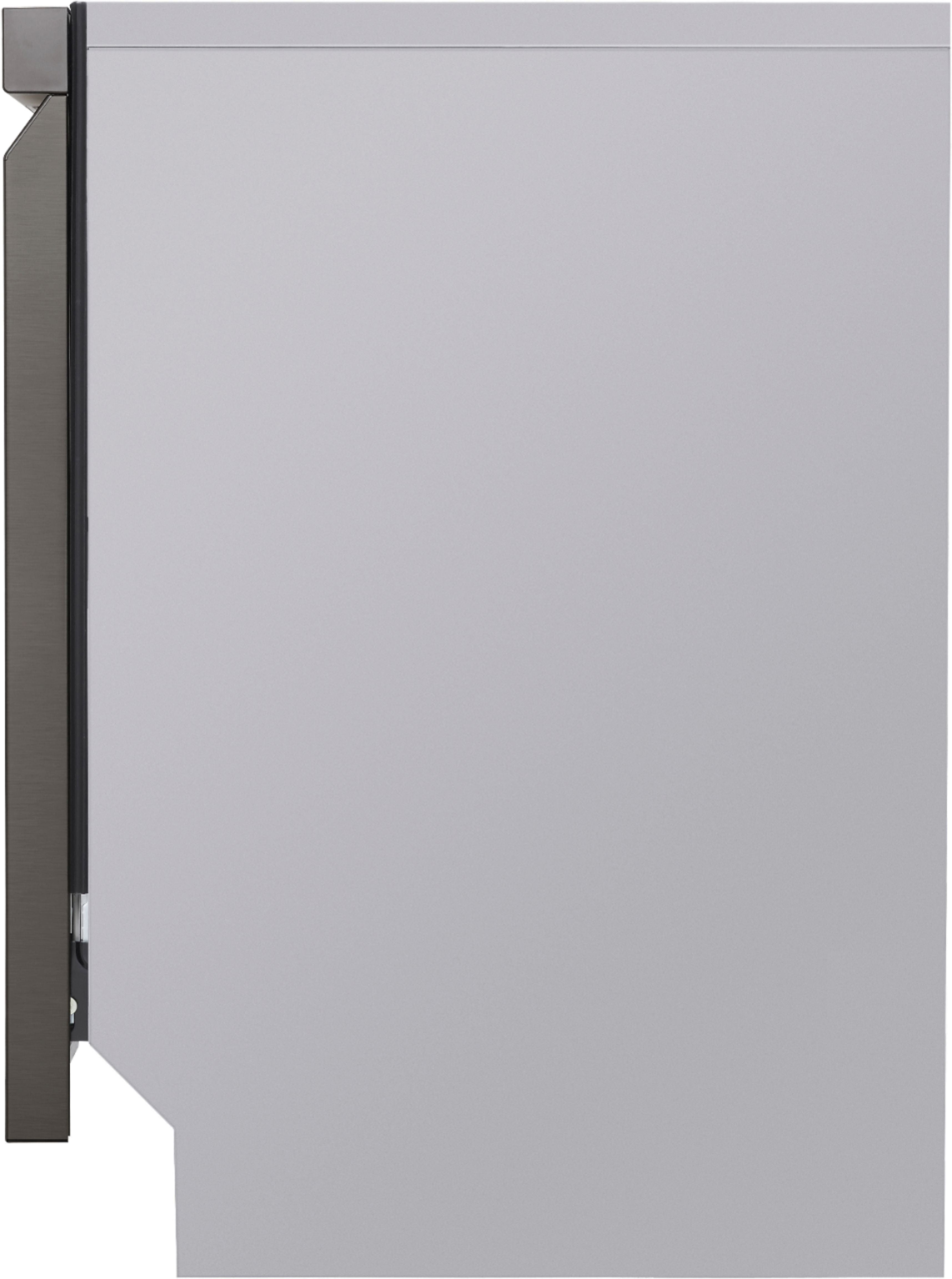 LG - Top Control Dishwasher with QuadWash, TrueSteam, and 3rd Rack - Black stainless steel