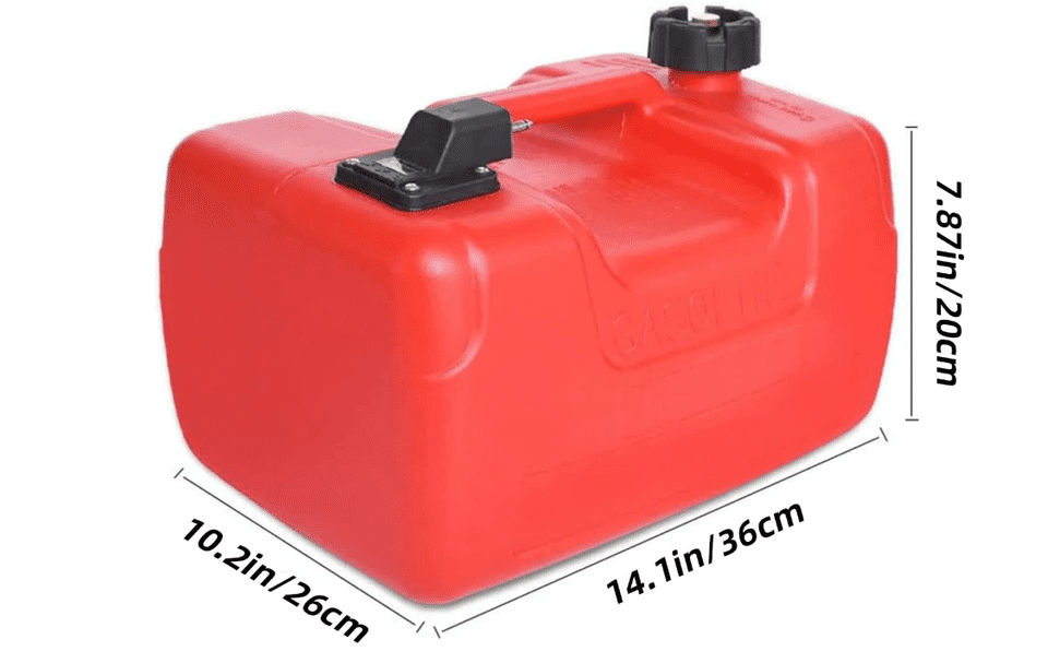 Portable Boat Marine Fuel Tank Outboard Motor w/ Line Hose Connector 3 Gallon 12L