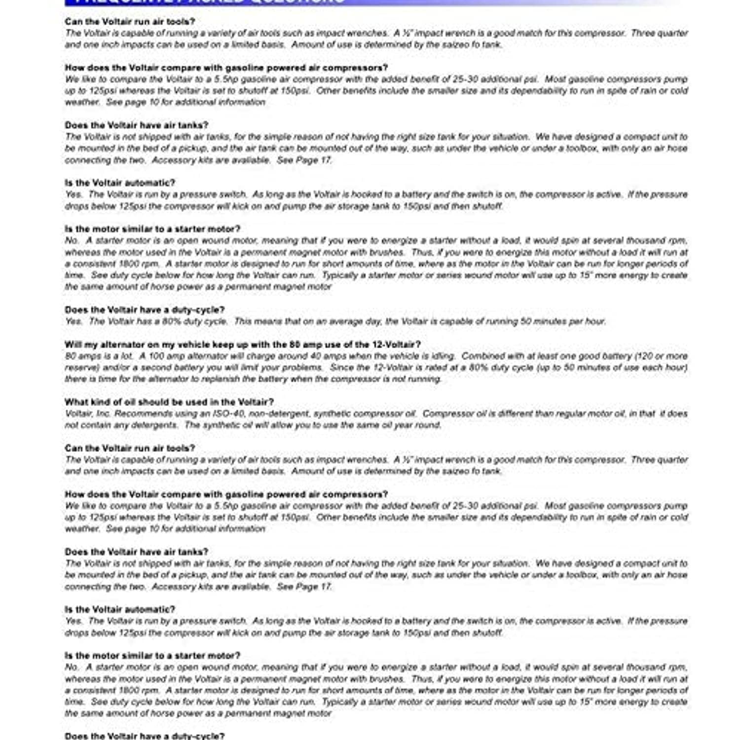 Voltair Heavy Duty 12V AIR Compressor for Service and Farm Trucks