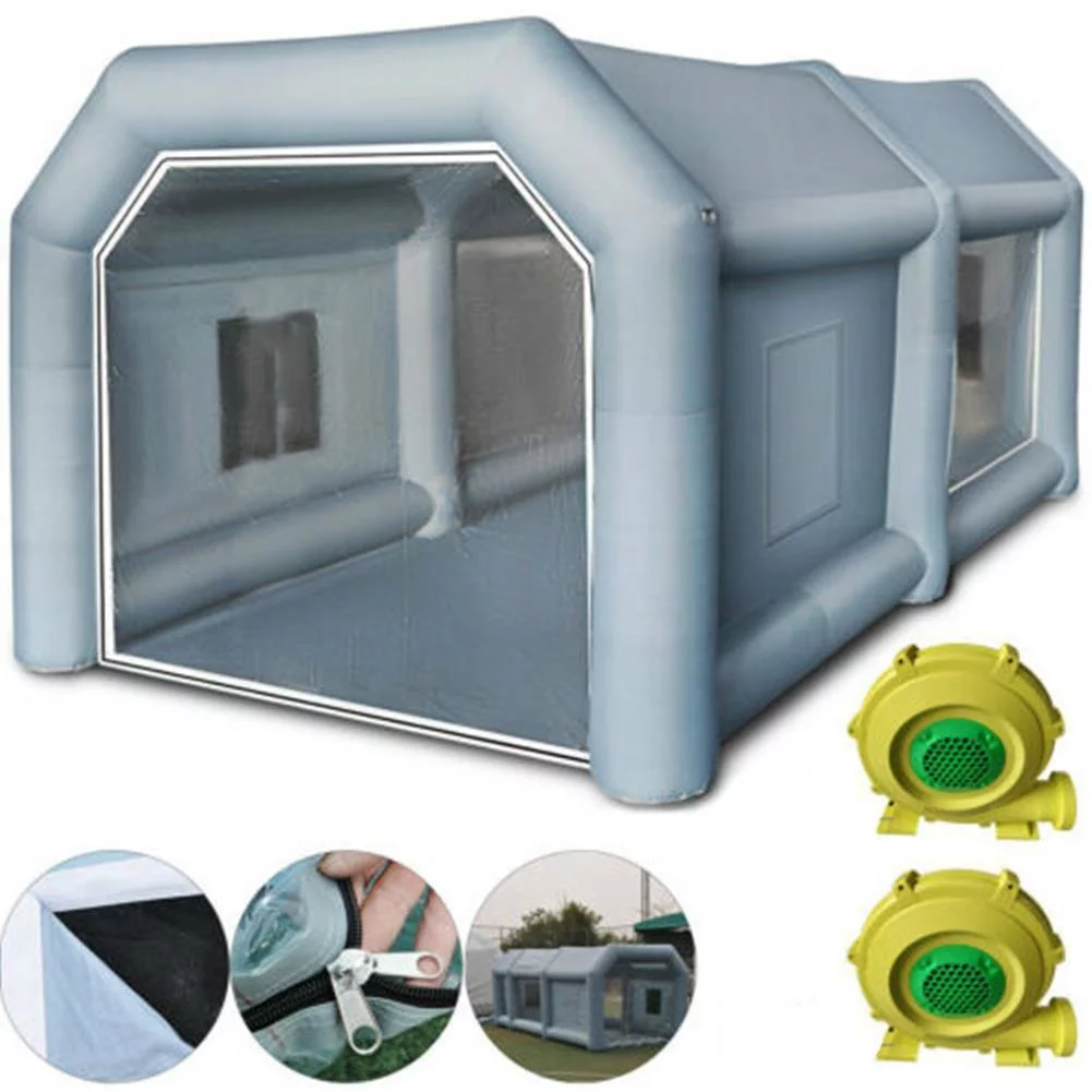 13ft x 8ft x 7ft Inflatable Paint Booth with 2 Blowers for Car Parking Tent Workstation