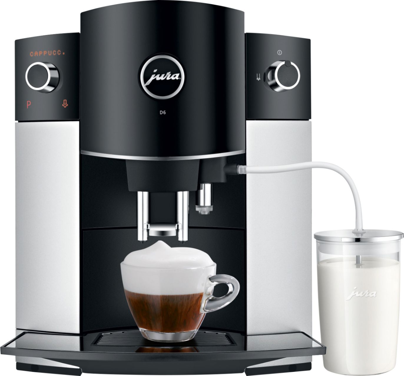 Jura - D6 Automatic Coffeemaker and Espresso Machine - Platinum