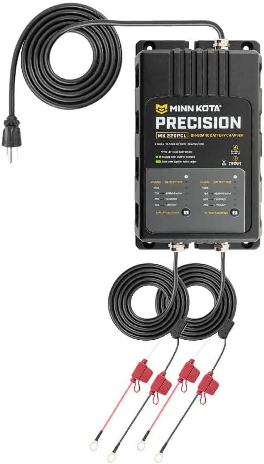 Minn Kota 1832201 MK-220PCL Charger (2 BNK,10AMP) On-Board Battery Charger