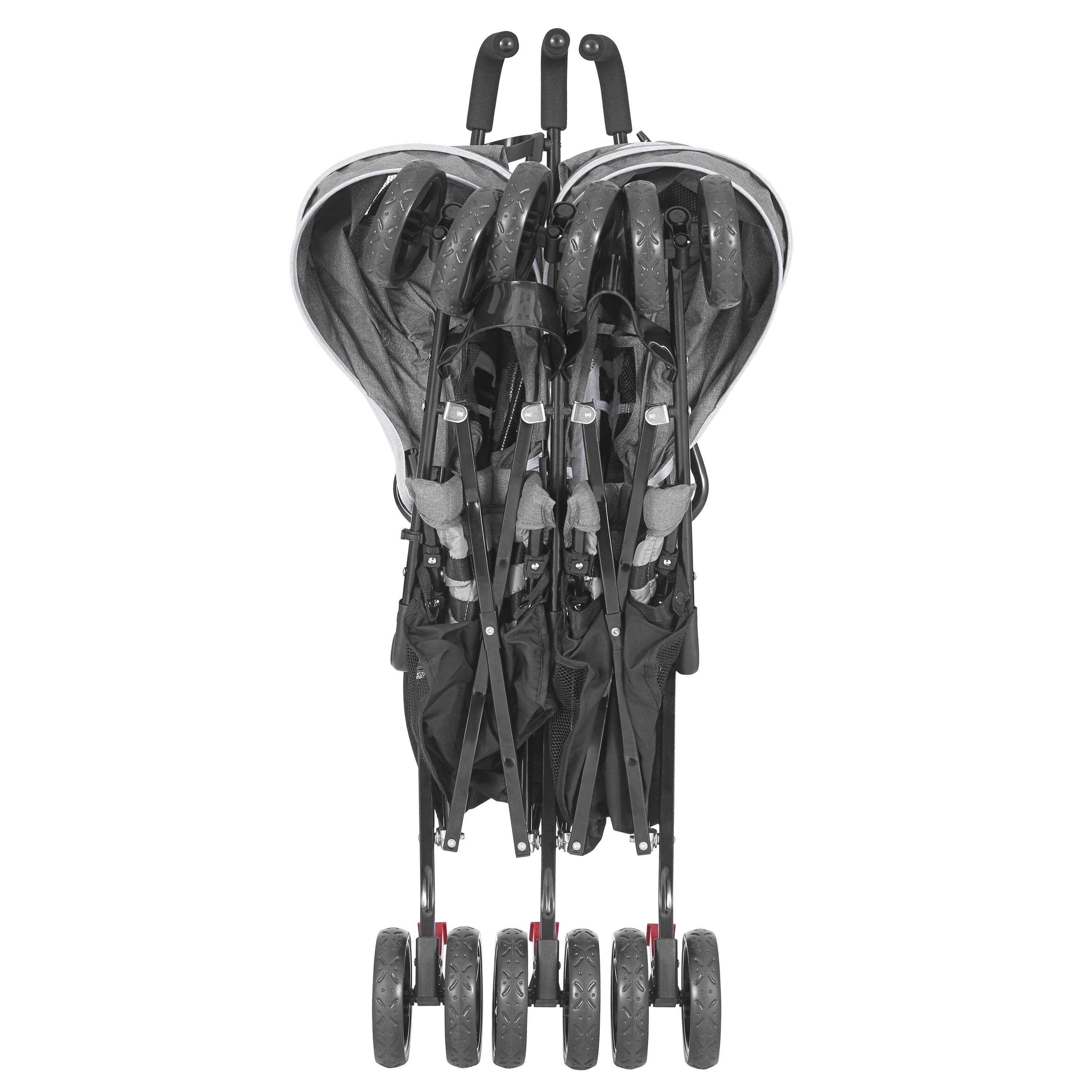 Dream On Me Volgo Twin Umbrella Stroller, Dark and Light Grey