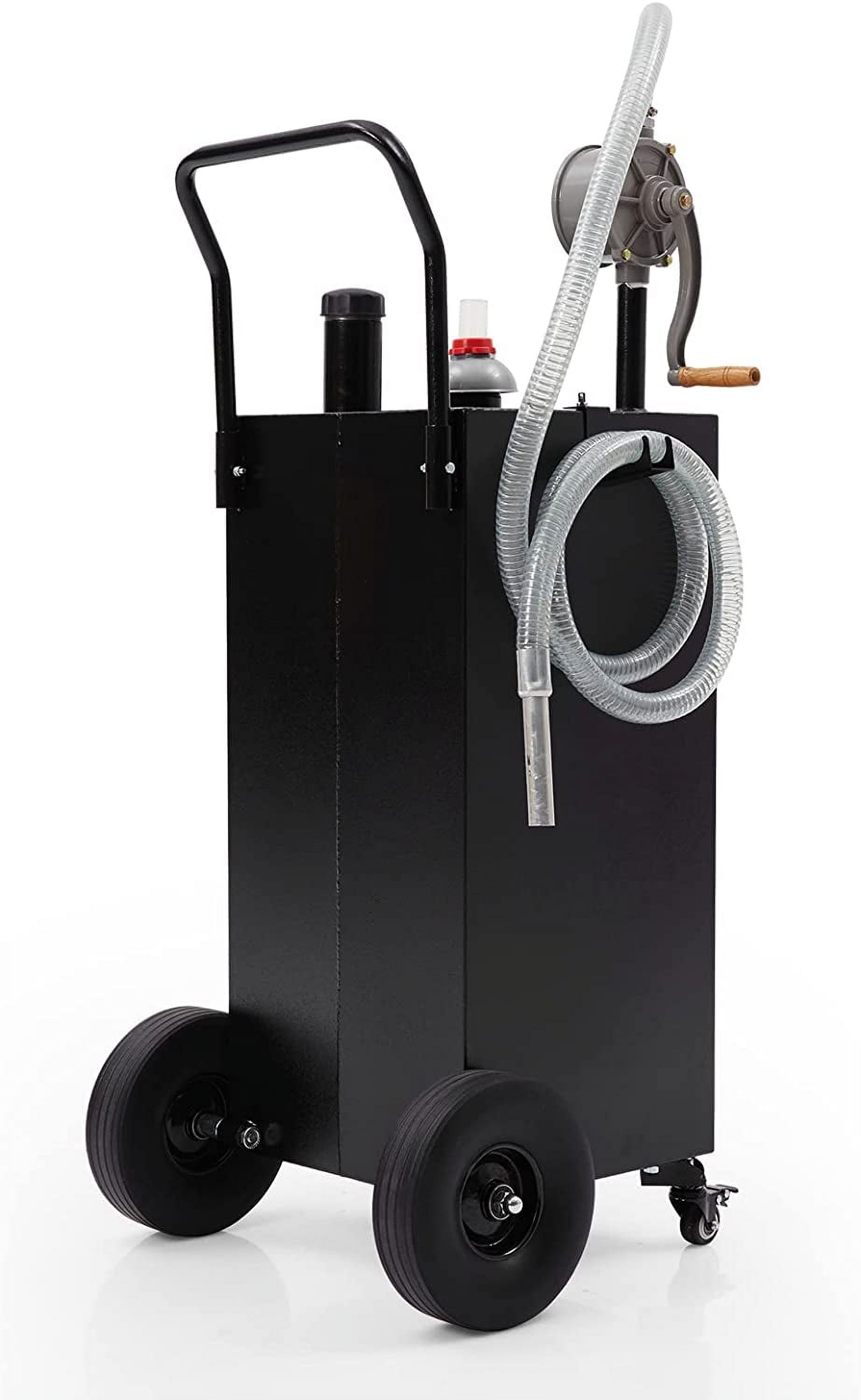 35 Gallon Portable Gas Caddy Fuel Storage Tank Gasoline Diesel Fuel with 2 Wheels for Car, Lawnmower, ATV, Boat, Motorcycle