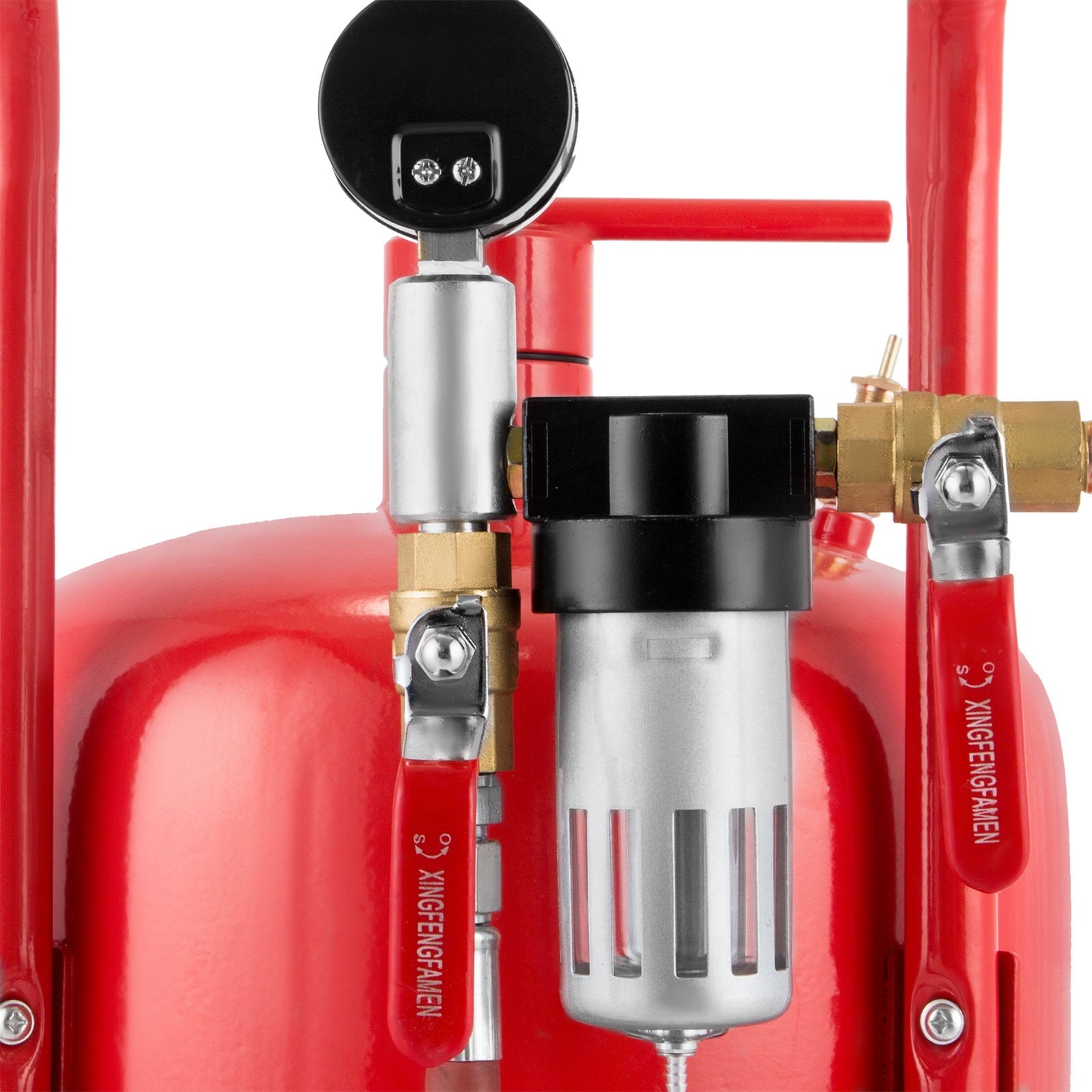 BENTISM 10 Gallon/40L Sandblaster Equipped with Nozzle Shut-Off Valve Pressure Gauge Ceramic Nozzle 2.5m Hose Filling Funnel Watertrap 6