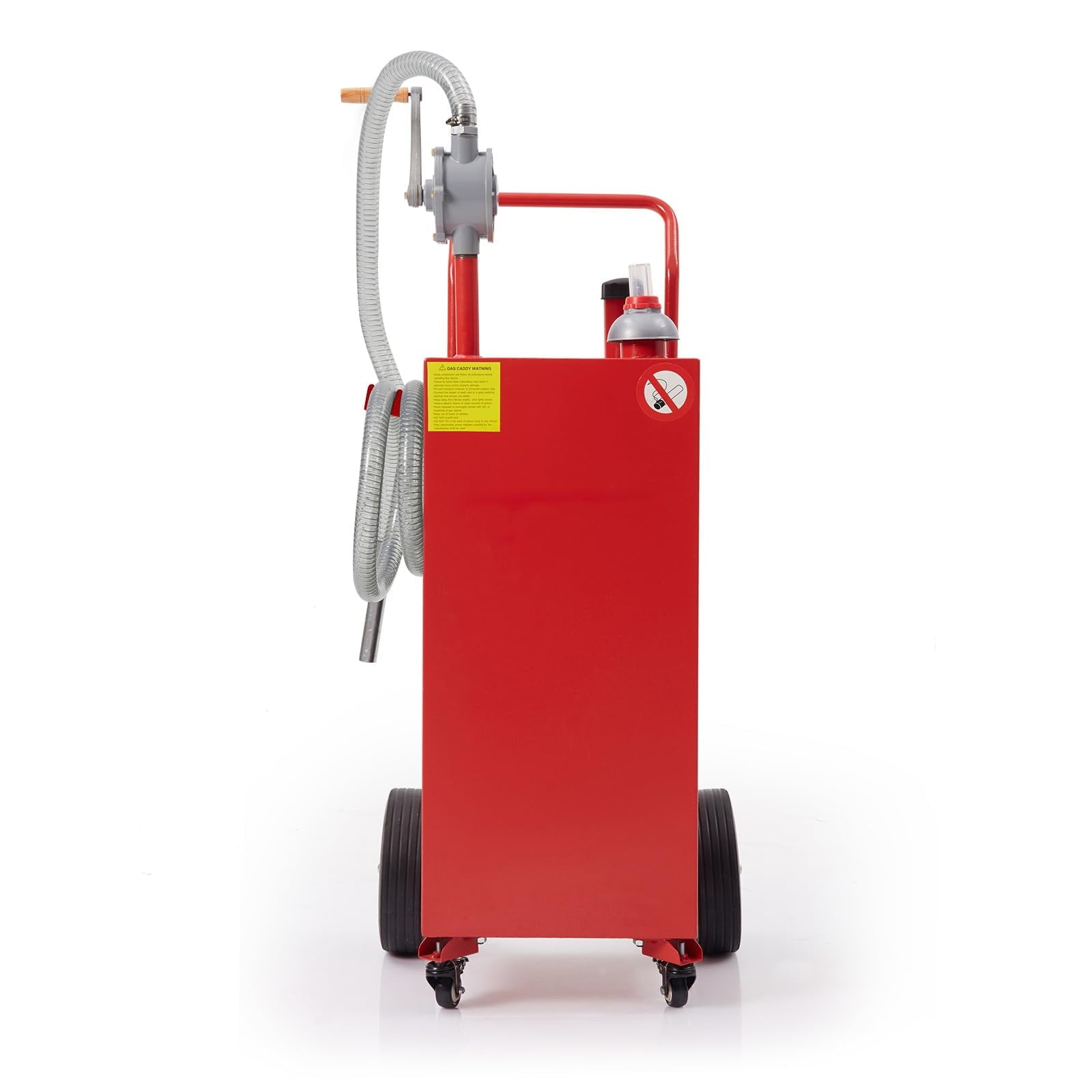 Towallmark 40 Gallon Portable Gas Caddy Storage Tank With Front Wheels,With Manuel Transfer Pump For Cars, Lawn Mowers, Atvs, Boats,Garden, Red